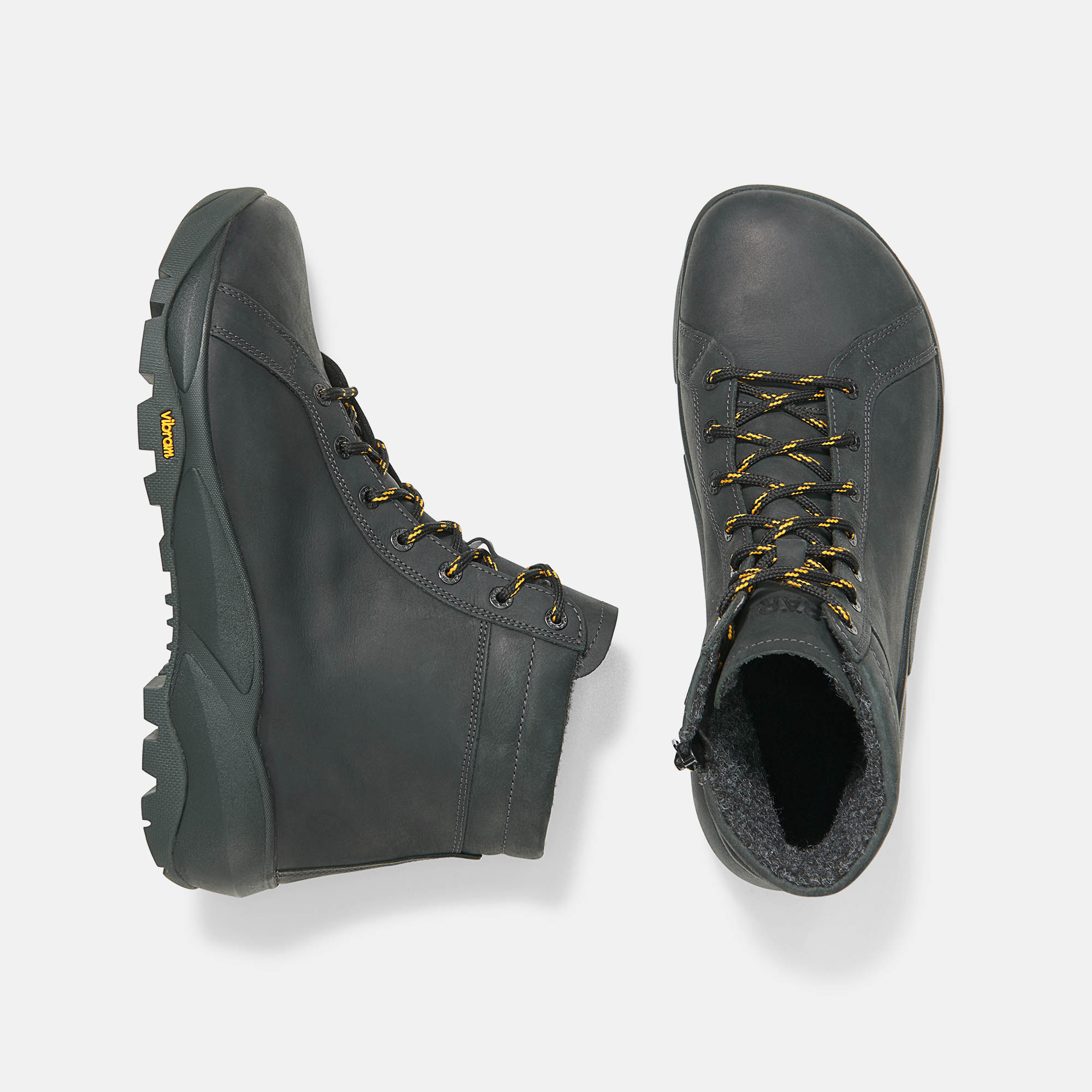 BÄR Schuhe Unisexschuhe Wanderstiefel Feldberg schwarz Rindnappaleder Ansicht von oben