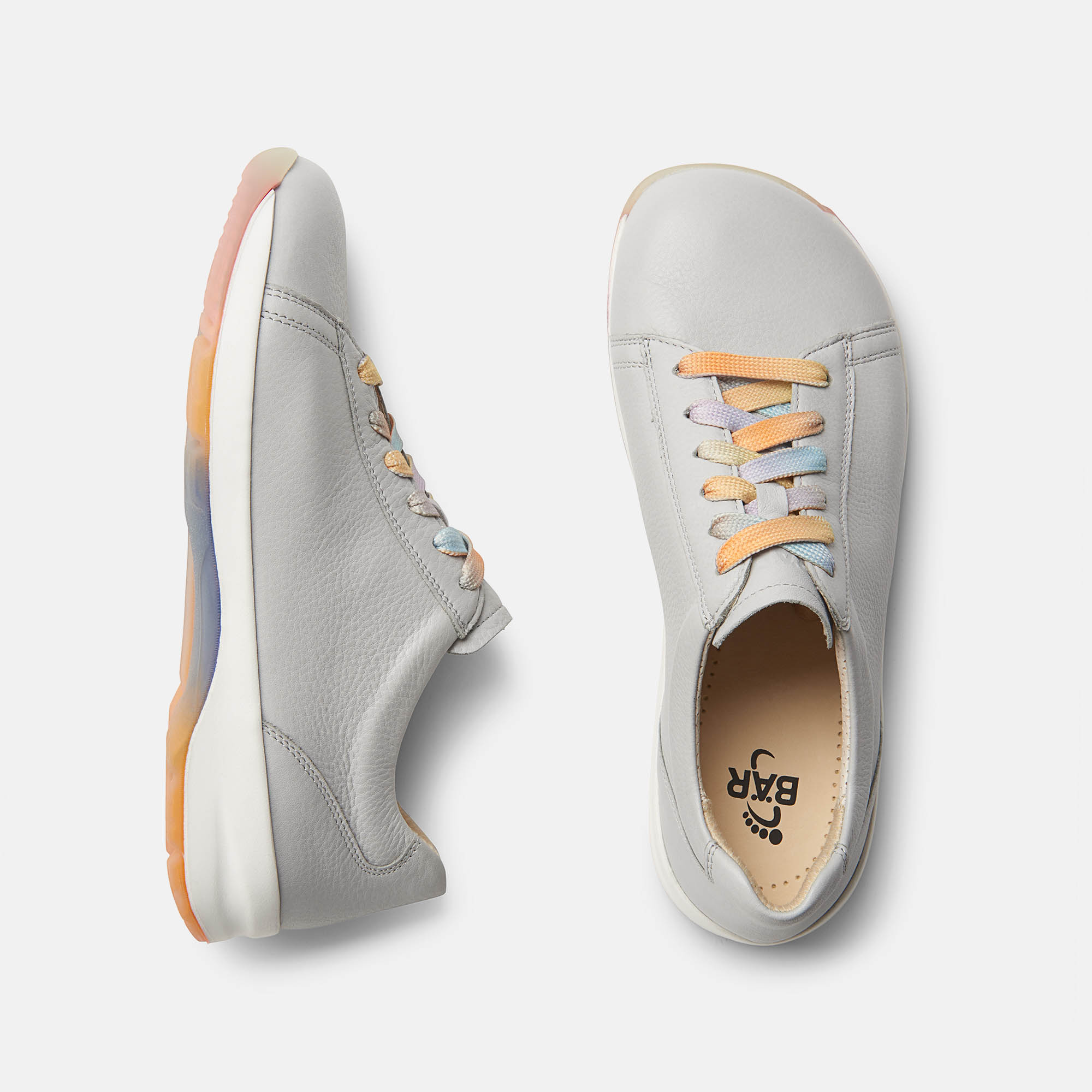 BÄR Schuhe Damenschuhe Freizeitschuhe Nala grau Rindnappaleder Ansicht von oben