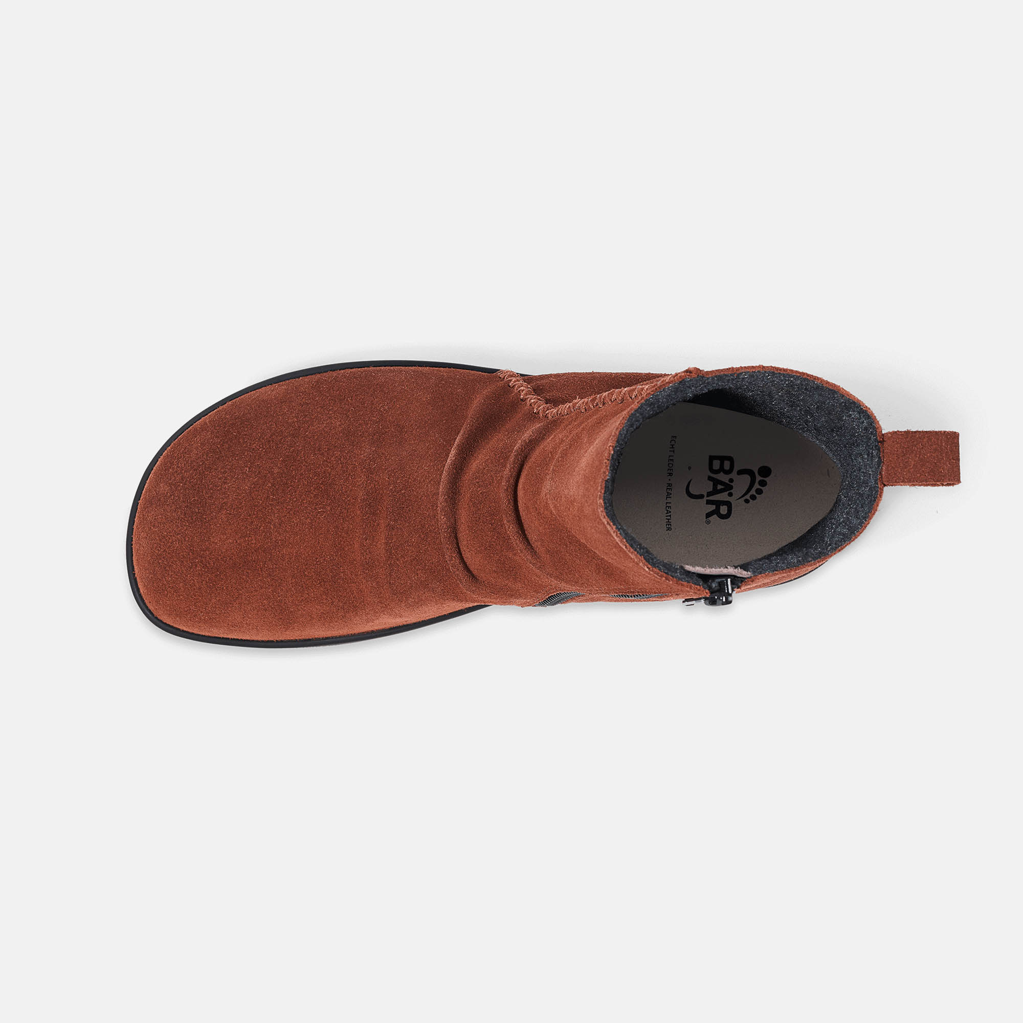 BÄR Schuhe Damenschuhe Freizeitschuhe Merle braun Kalbveloursleder wasserabweisend Ansicht von oben