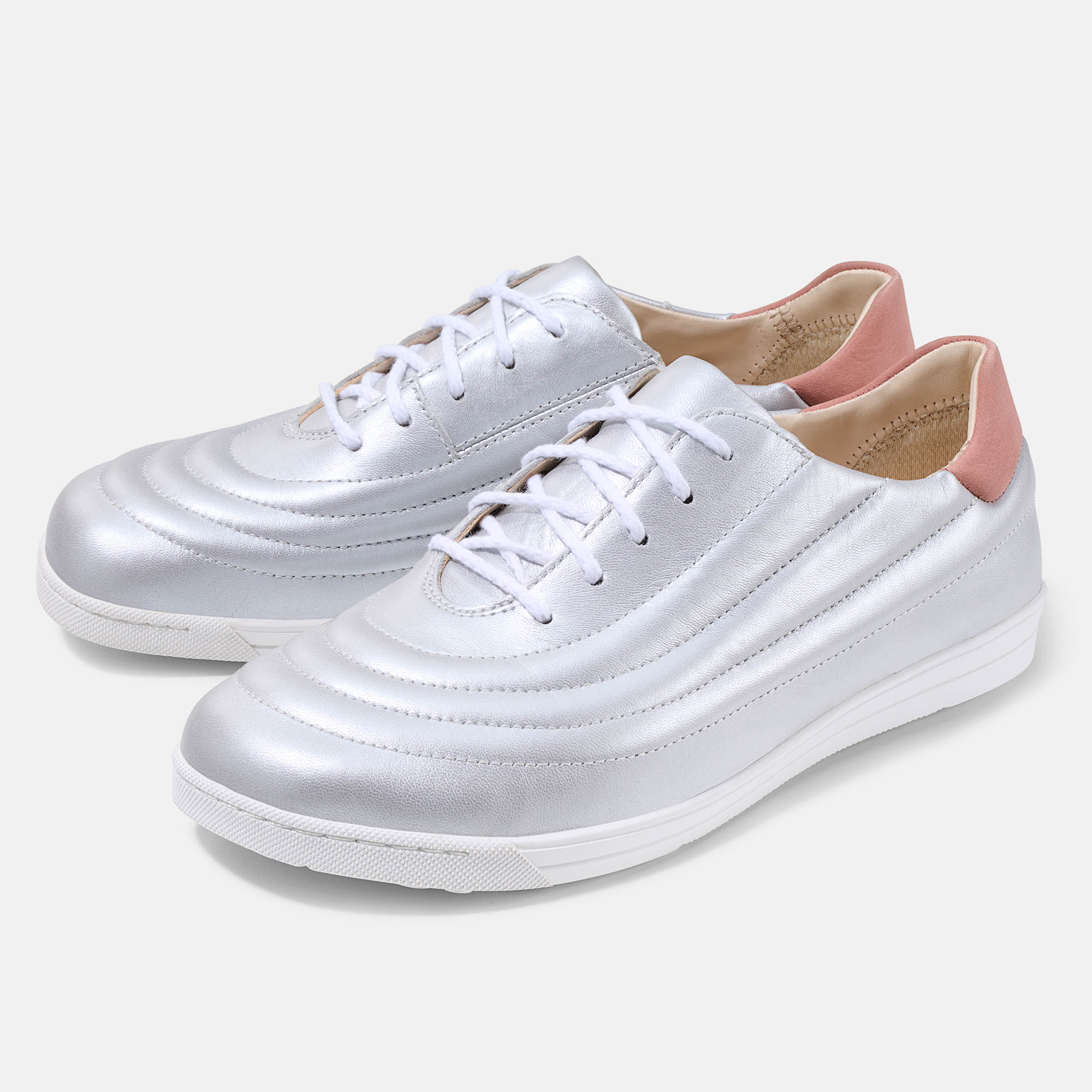 BÄR Schuhe Damenschuhe Alltag Harper silber Kalbnubuk, Lammnappa Hauptbild