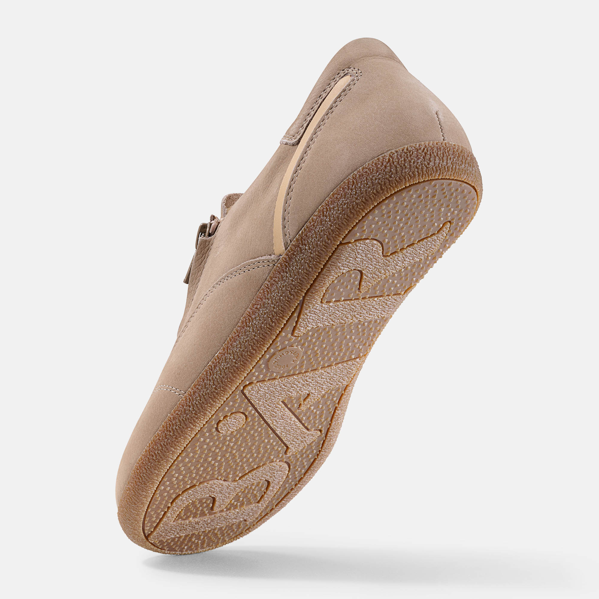 BÄR Schuhe Damenschuhe Alltag Clea taupe Kalbnubuk, Lammnappa Seitenansicht