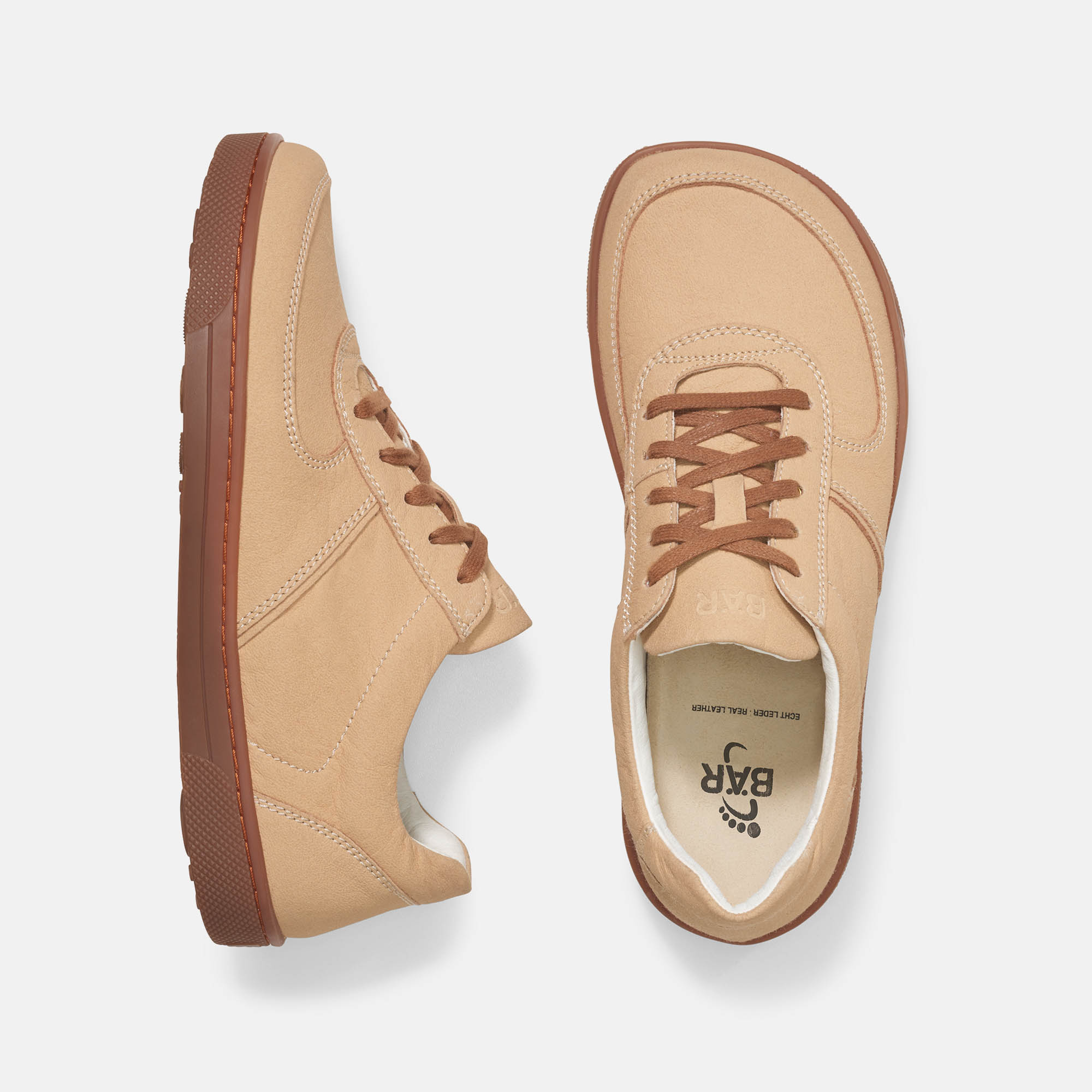 BÄR Schuhe Herrenschuhe Freizeitschuhe Oleander sand HyphaLite™ - Veganes Obermaterial mit Pilzen Ansicht von oben