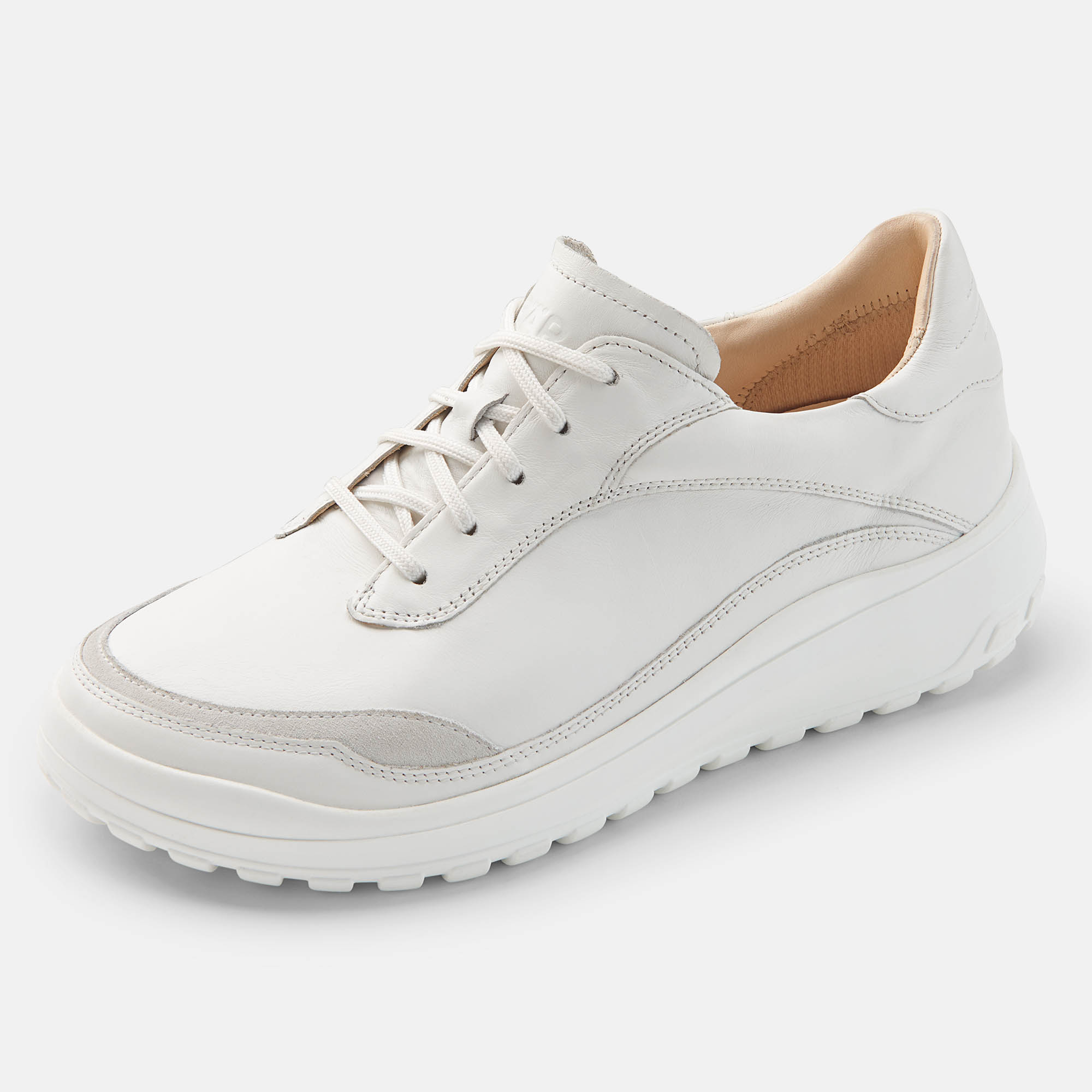 BÄR Schuhe Damenschuhe Alltag Quinn weiß Kalbnappaleder, Kalbveloursleder Produktbild