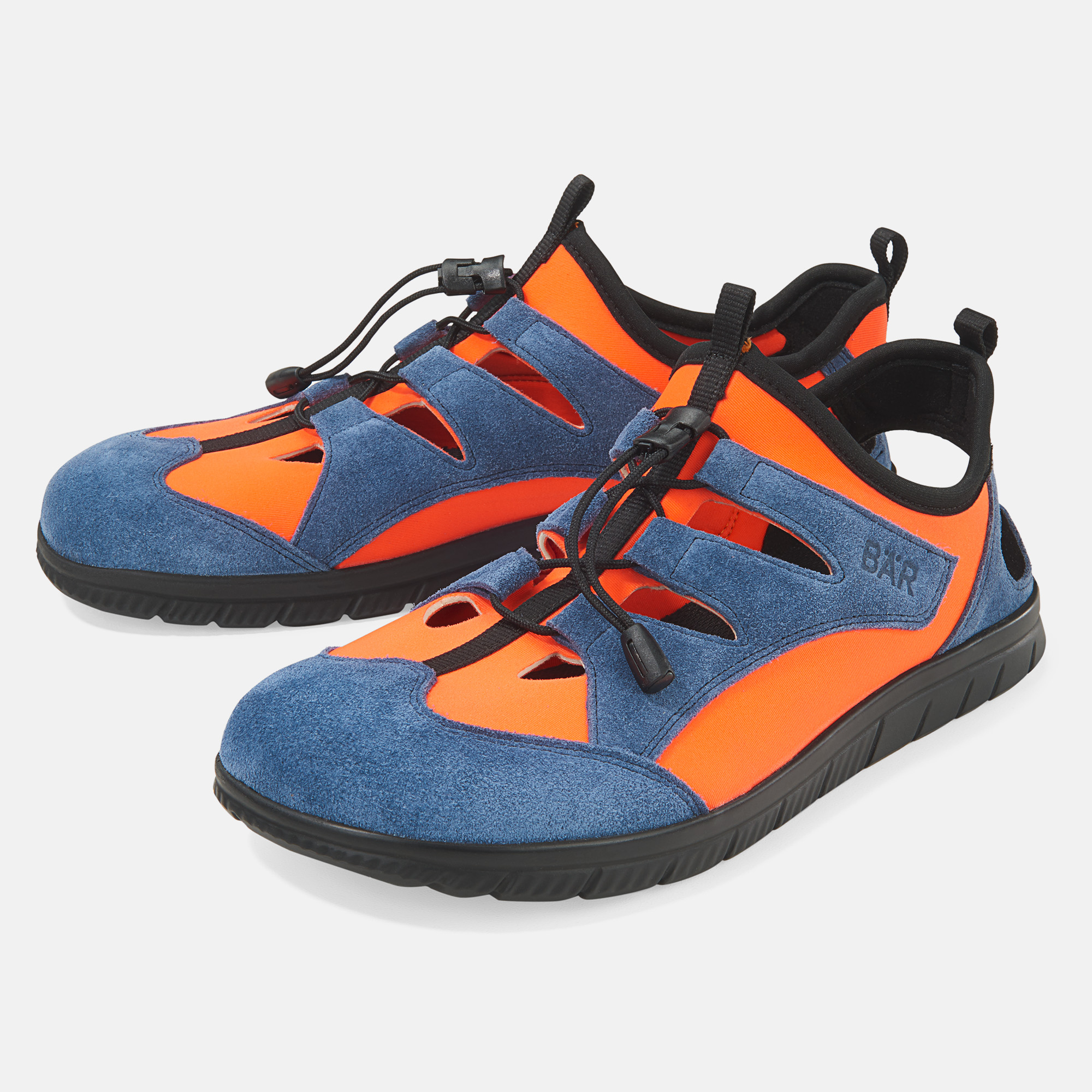 BÄR Schuhe Unisexschuhe Sandaletten Robin blau/orange Neopren, Kalbveloursleder Hauptbild