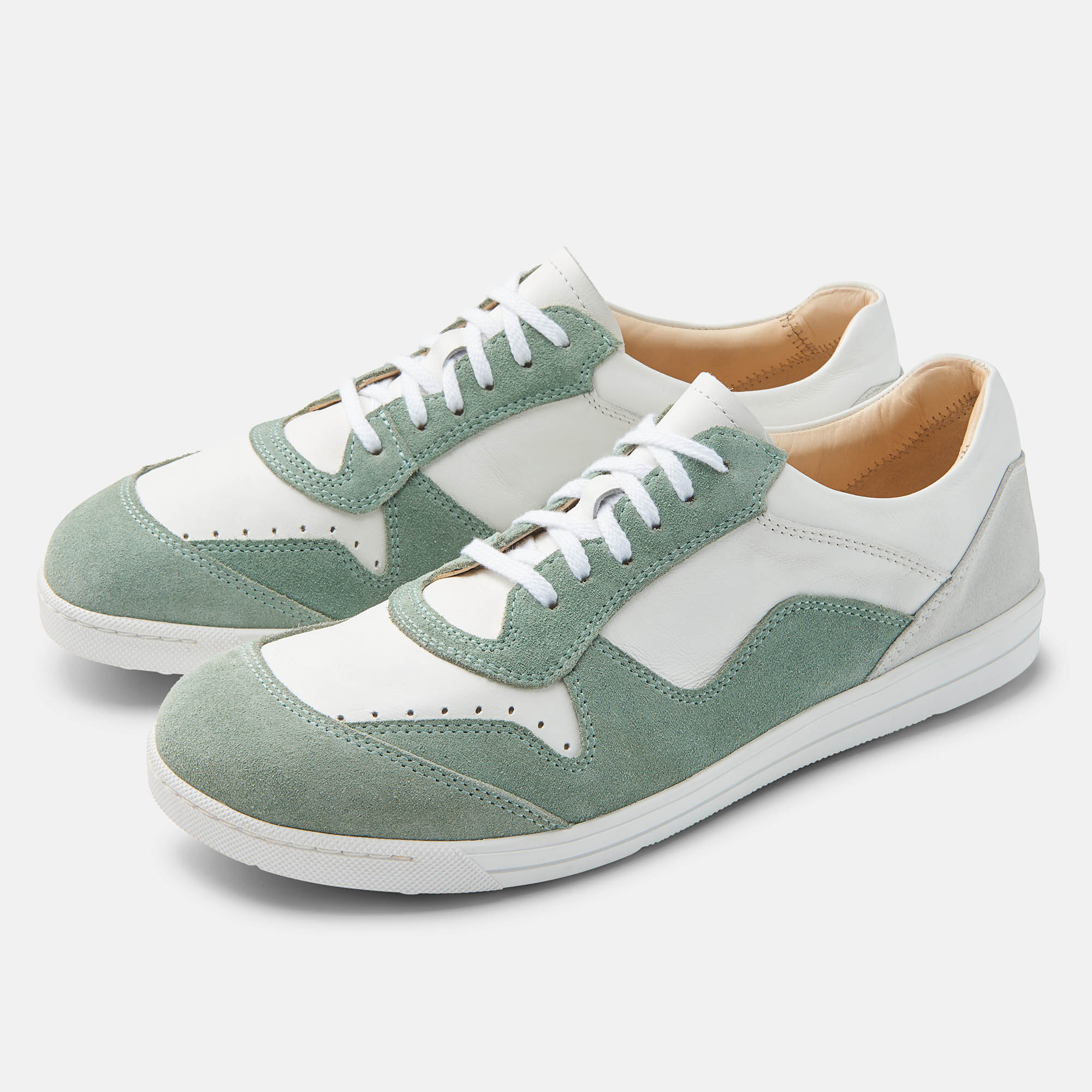 BÄR Schuhe Damenschuhe Freizeitschuhe Alea weiß/mint Kalbnappaleder, Kalbveloursleder Hauptbild