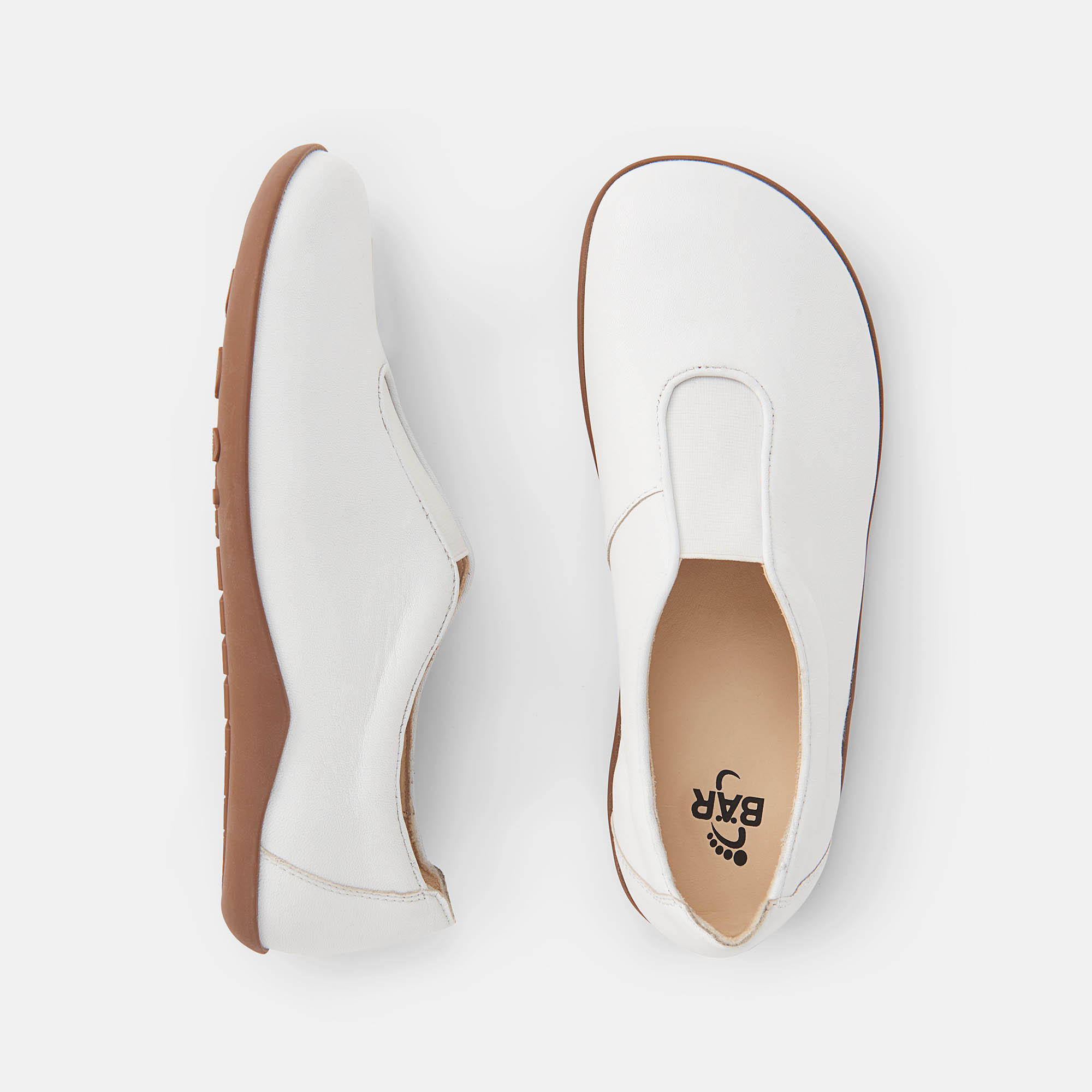 BÄR Schuhe Damenschuhe Freizeitschuhe Myla weiß Kalbnappaleder Ansicht von oben