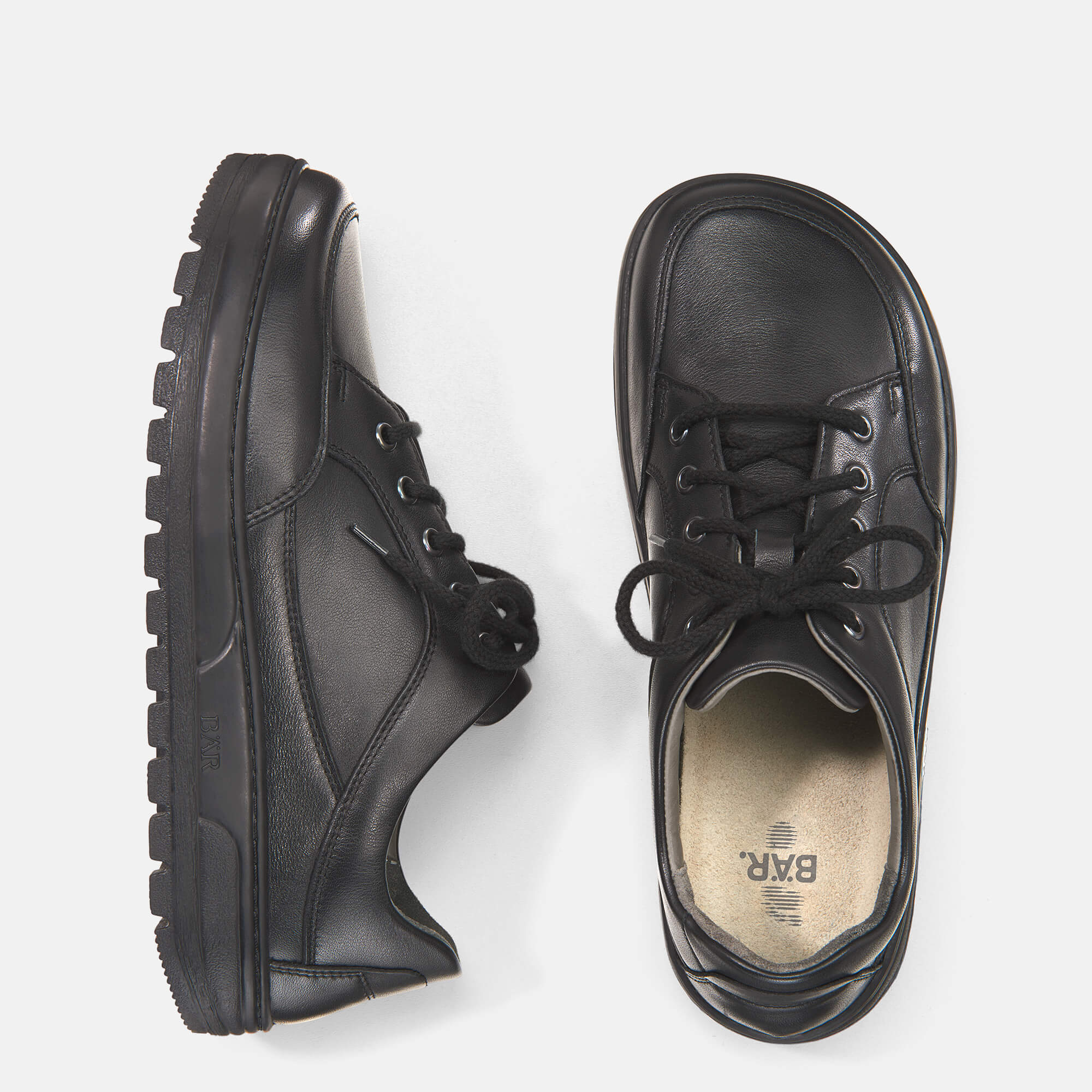 BÄR Schuhe Herrenschuhe Freizeitschuhe Tobago schwarz Rindnappaleder Ansicht von oben