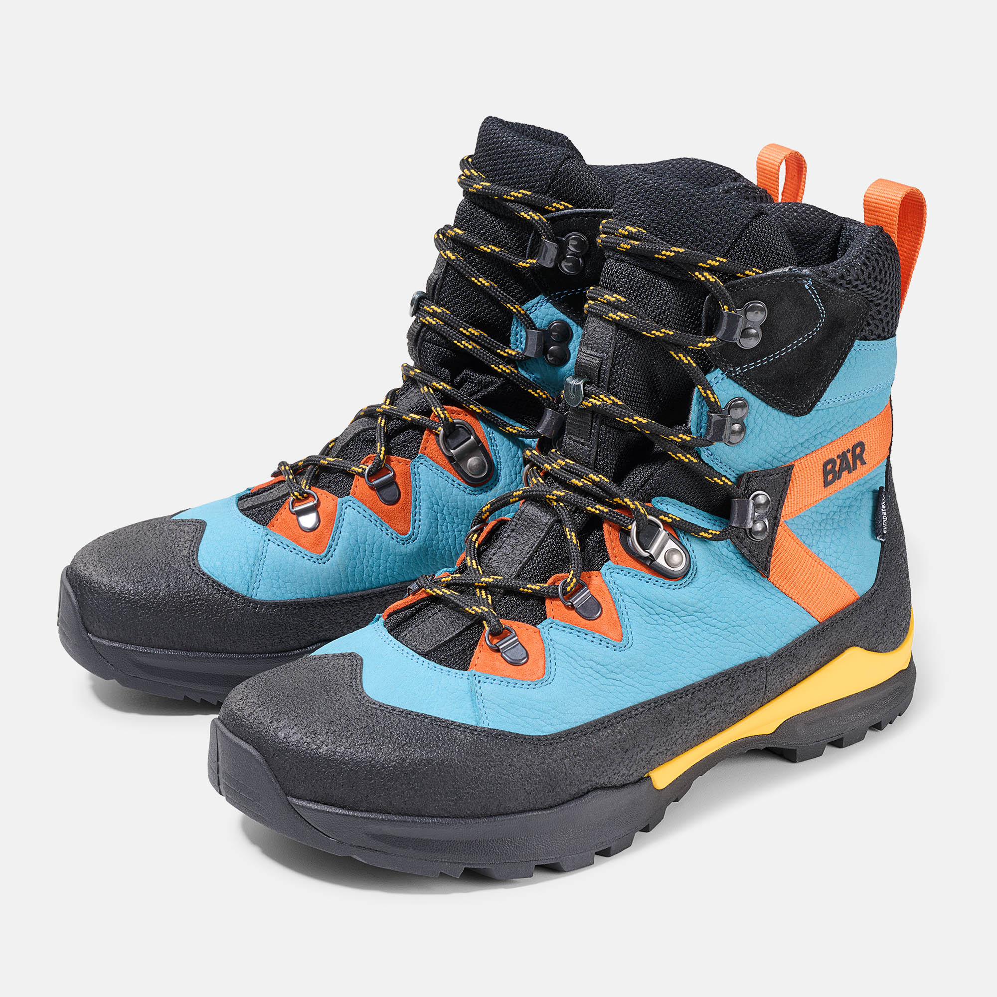 BÄR Schuhe Unisexschuhe Wanderstiefel Bergkomfort WP petrol/orange terracare® Rindnubukleder wasserabweisend, Rindveloursleder Hauptbild