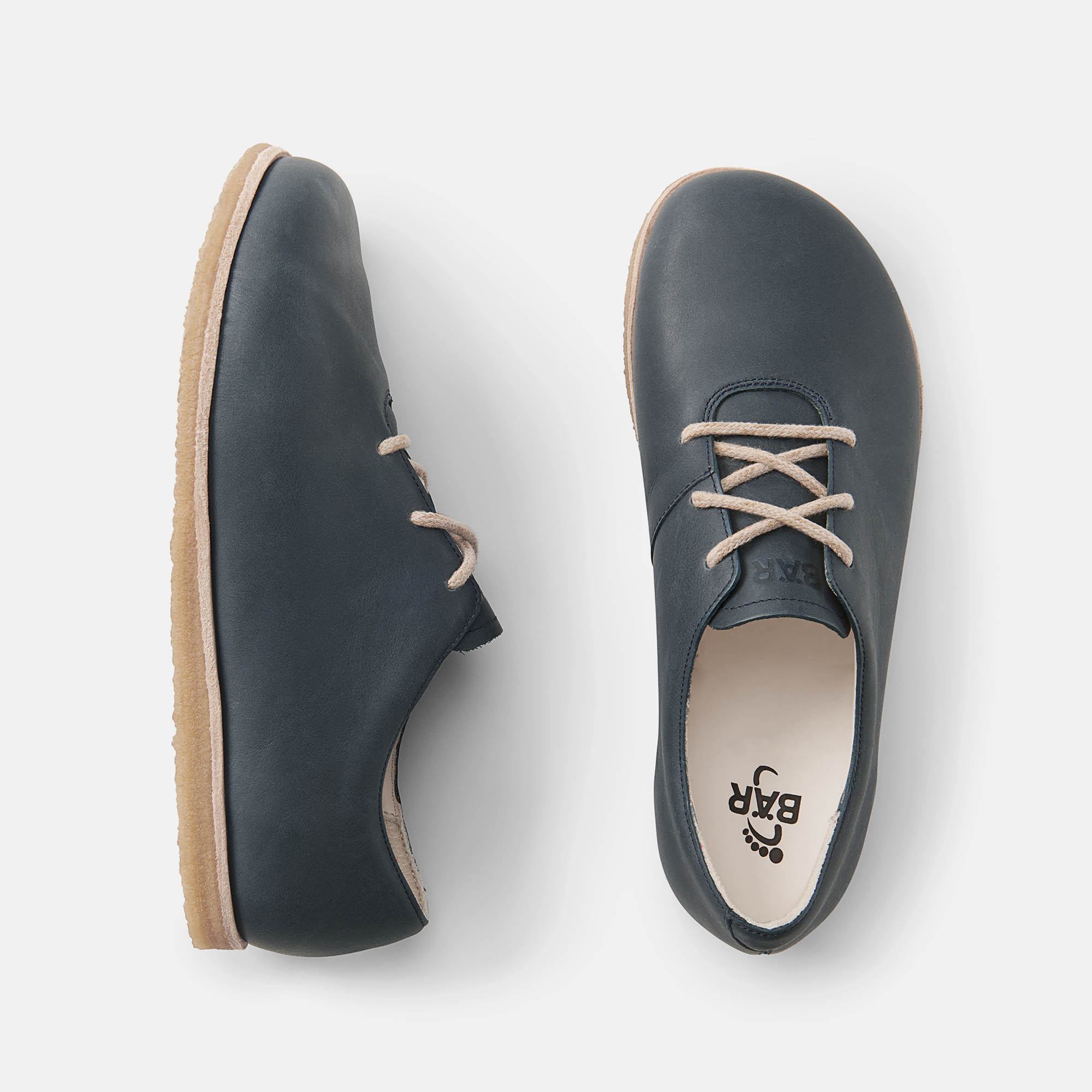 BÄR Schuhe Damenschuhe Freizeitschuhe Carey dunkelblau Rindnappaleder gefettet Ansicht von oben