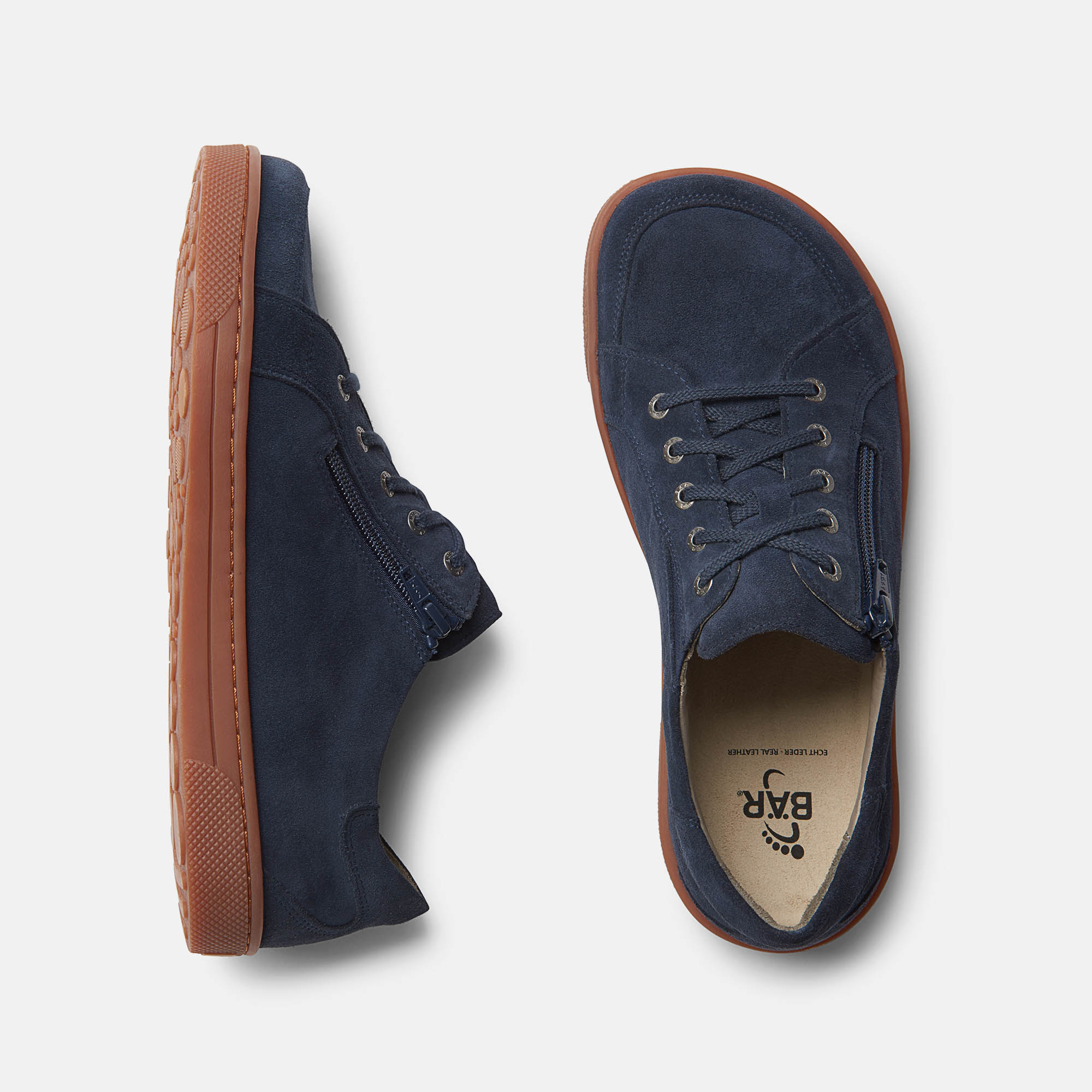 BÄR Schuhe Herrenschuhe Businessschuhe Sven dunkelblau Rindveloursleder wasserabweisend, Rindnappaleder wasserabweisend Ansicht von oben