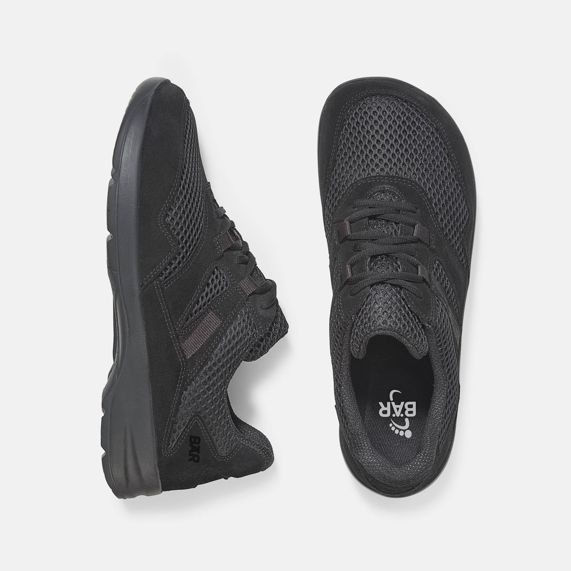 BÄR Schuhe Unisexschuhe Laufschuhe Easyrun schwarz Rindveloursleder, Mesh Ansicht von oben