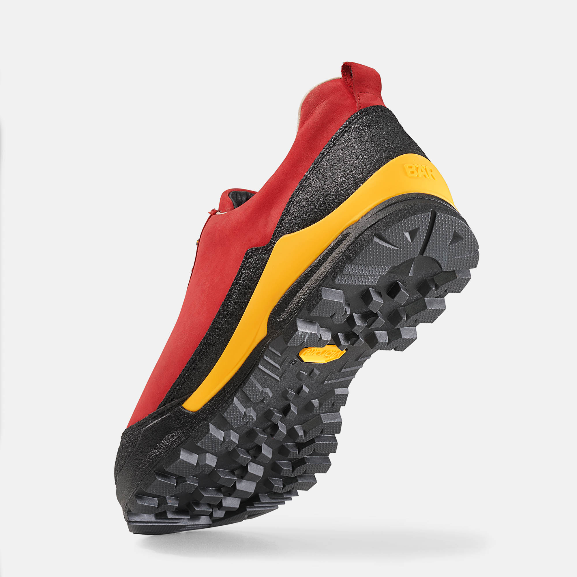 BÄR Schuhe Damenschuhe Wanderschuhe Bergkomfort Wanderschuh rot terracare® Rindnubuk wasserabweisend Seitenansicht