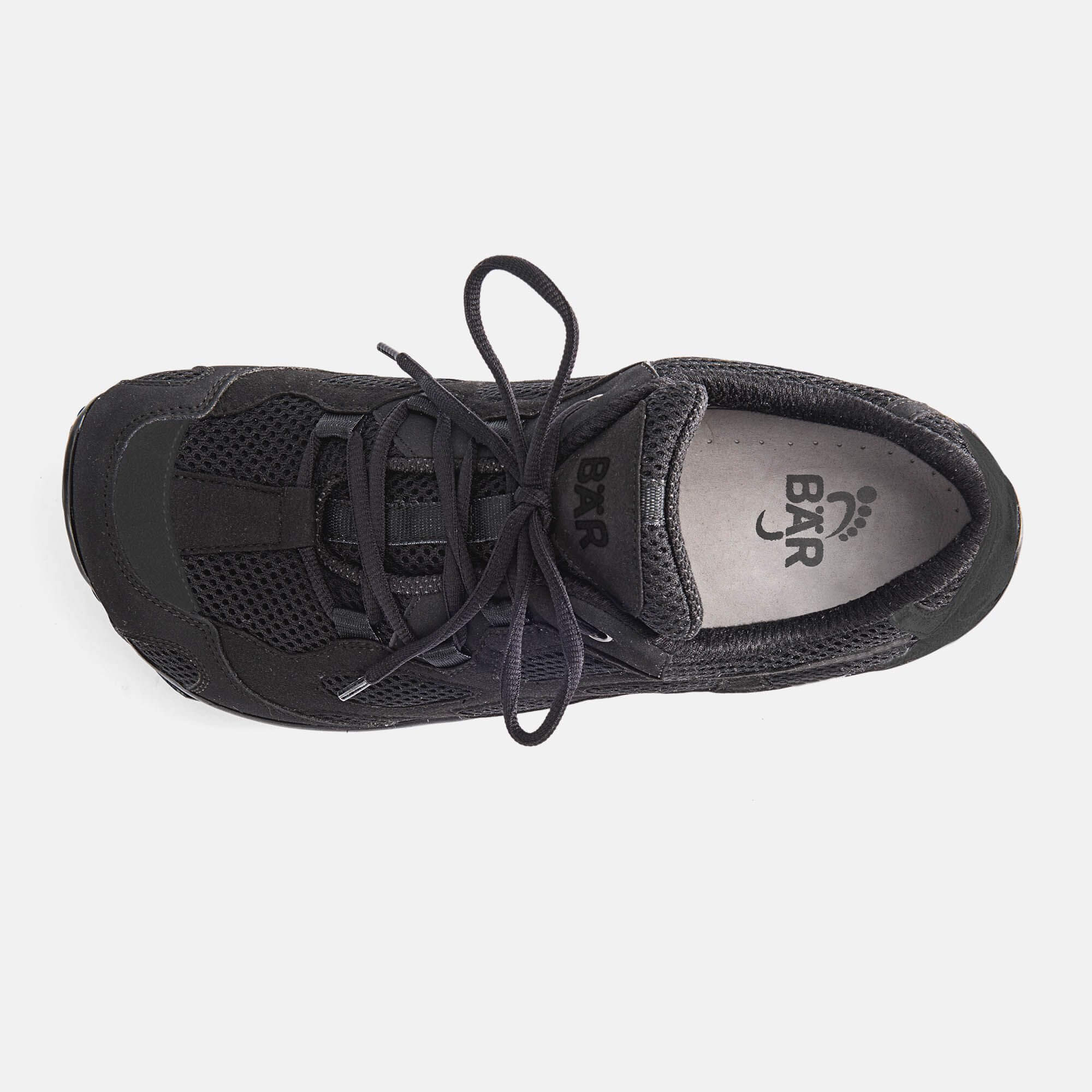 BÄR Schuhe Unisexschuhe Laufschuhe High Performance 2.5 schwarz Mesh, Kalbveloursleder Ansicht von oben