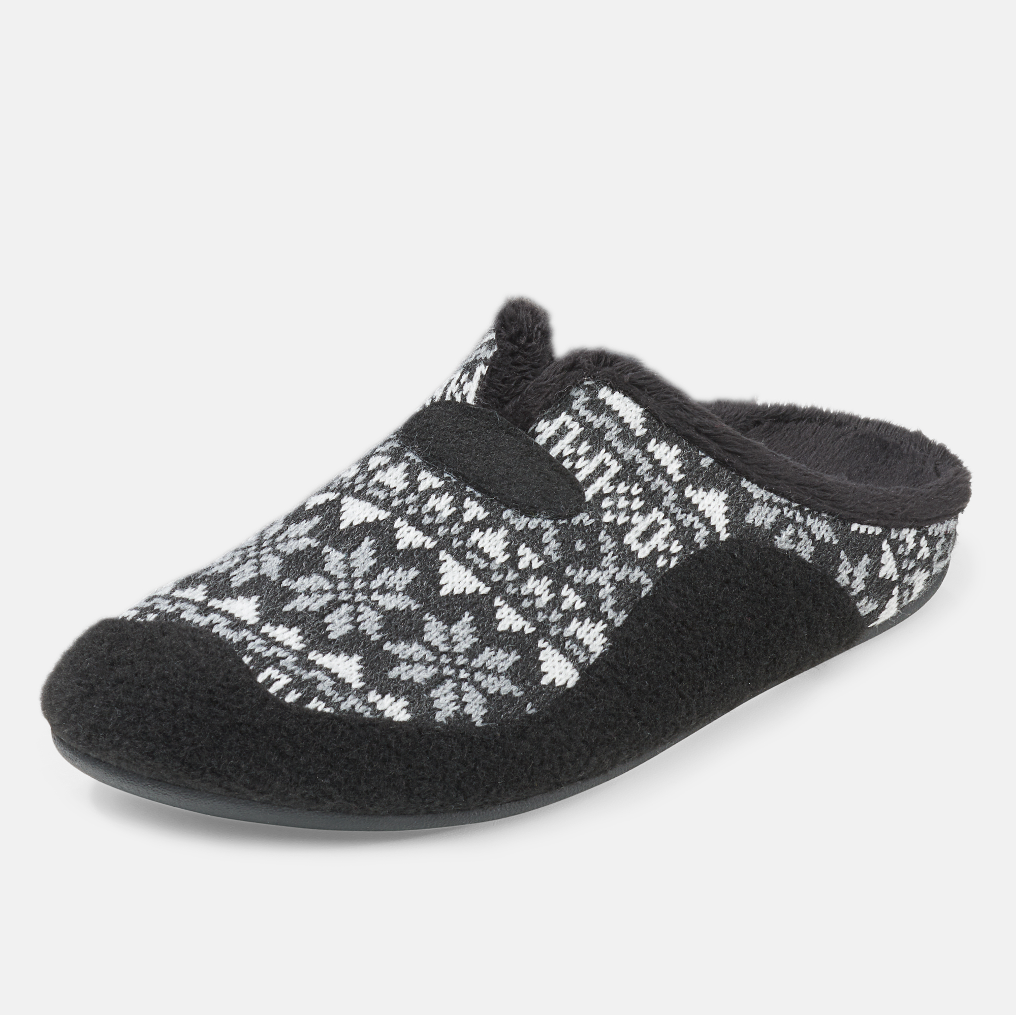 BÄR Schuhe Herrenschuhe Hausschuhe Vinzenz schwarz/grau 100% Polyacryl Produktbild