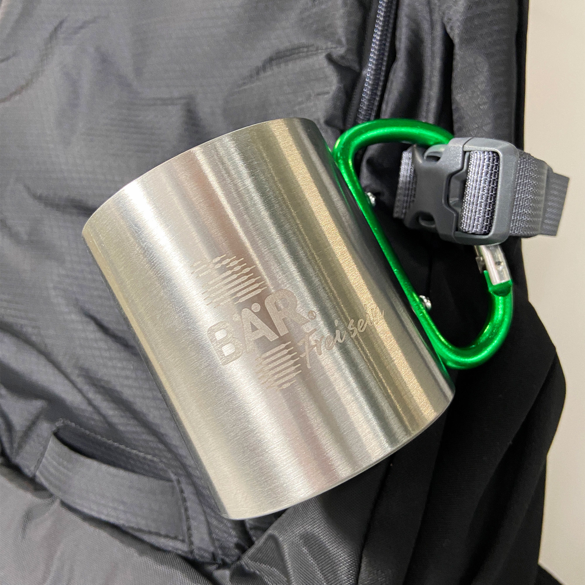 BÄR Schuhe Bär Tasse Edelstahl silber Seitenansicht