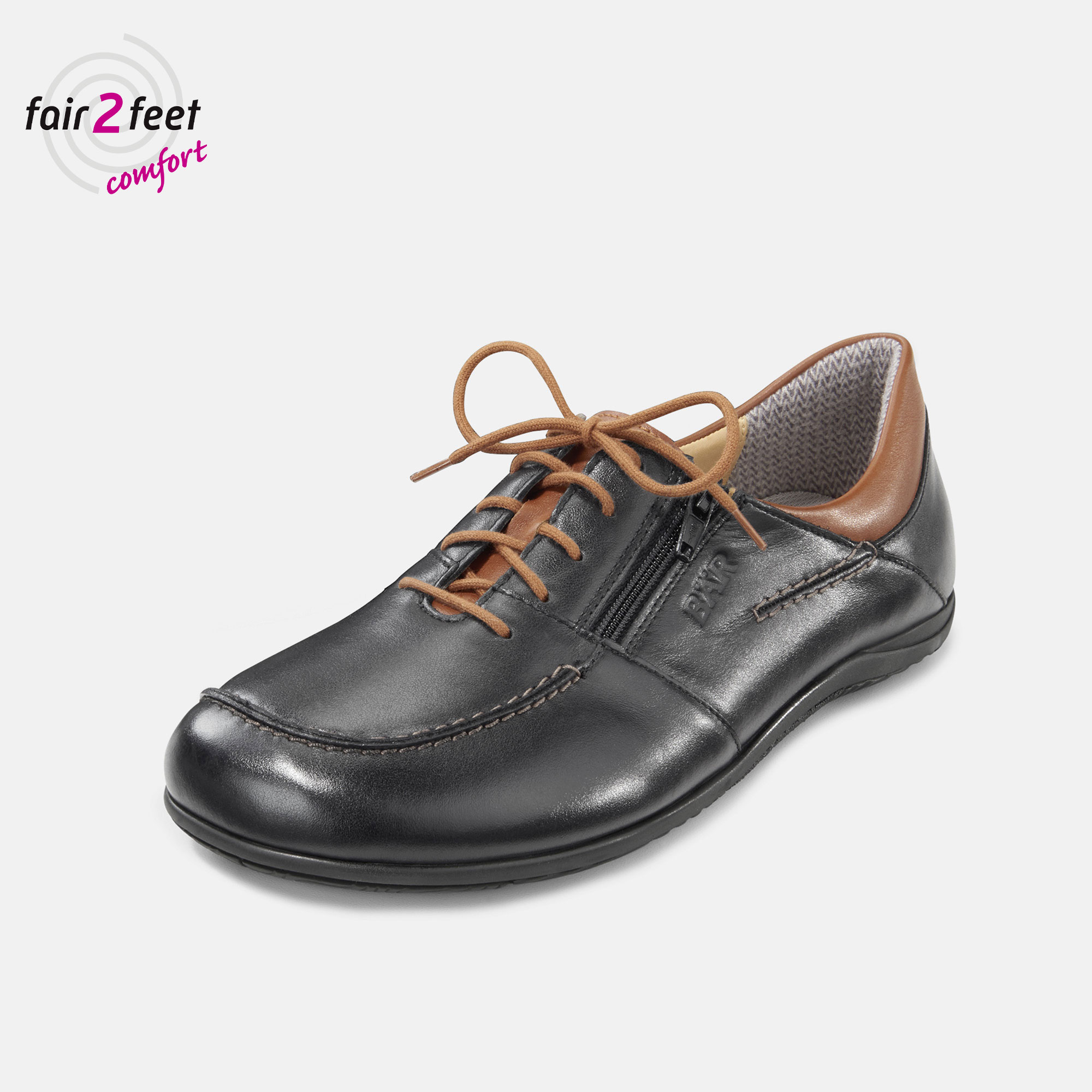 BÄR Schuhe Damenschuhe Freizeitschuhe Jolanda schwarz/braun Kalbnappaleder Produktbild