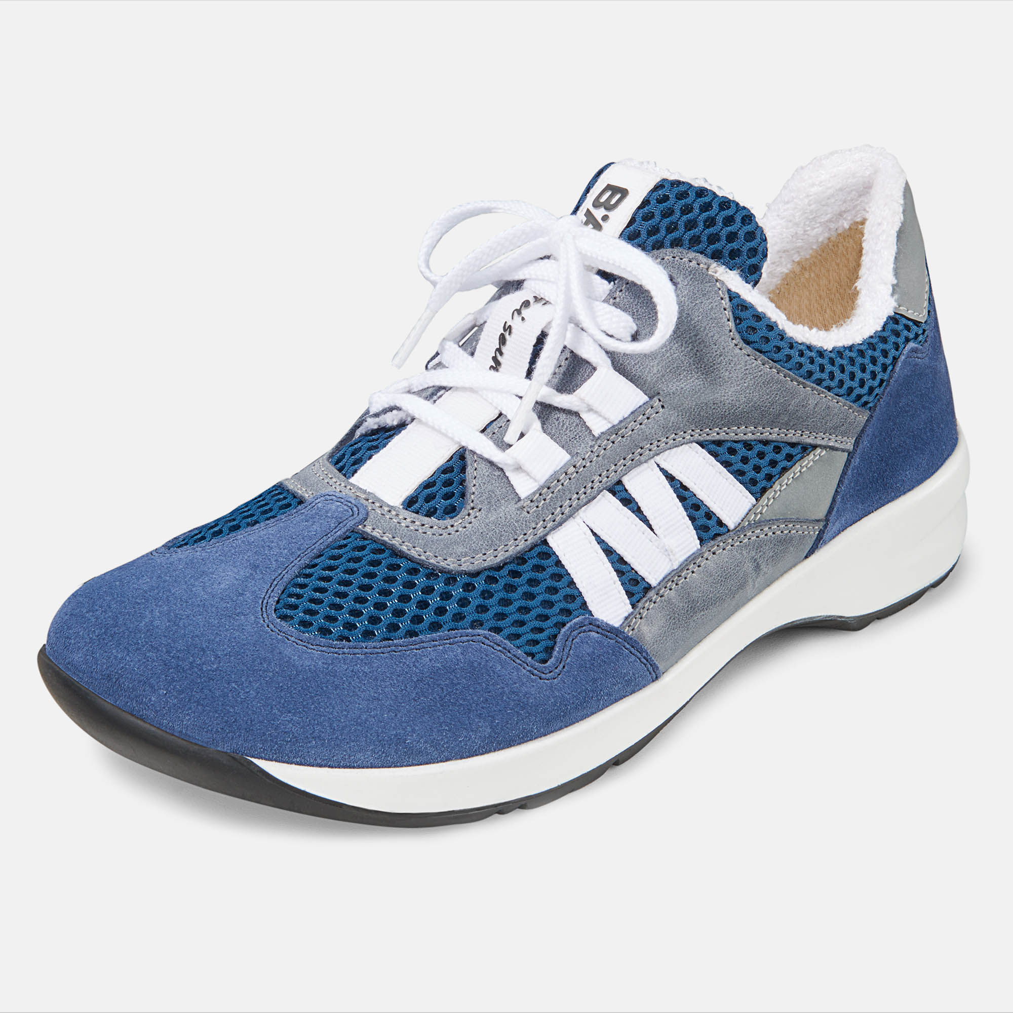 BÄR Schuhe Damenschuhe Laufschuhe Ladyrun blau Kalbnappaleder, Kalbveloursleder Produktbild