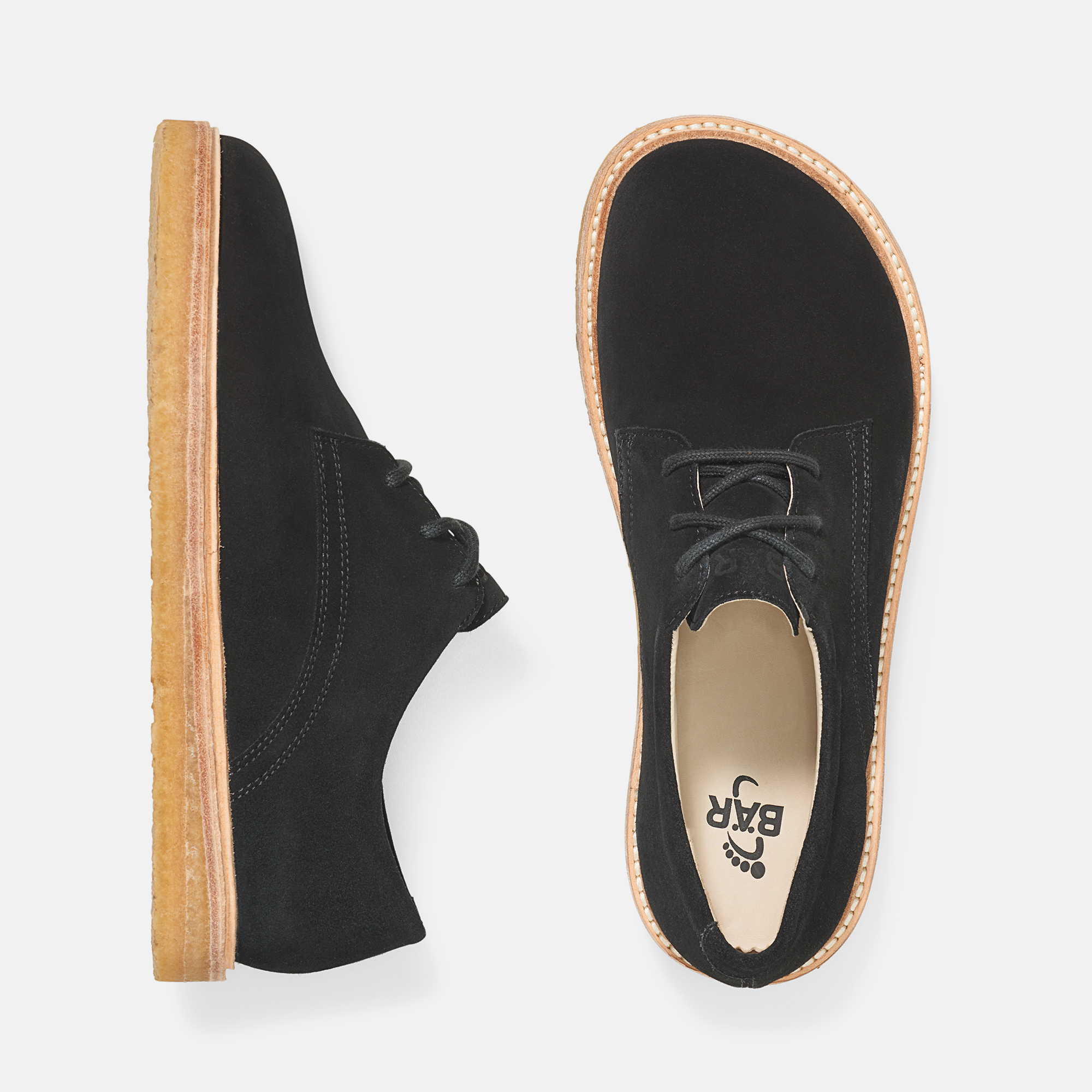 BÄR Schuhe Damenschuhe Businessschuhe Teri schwarz Kalbveloursleder wasserabweisend Ansicht von oben