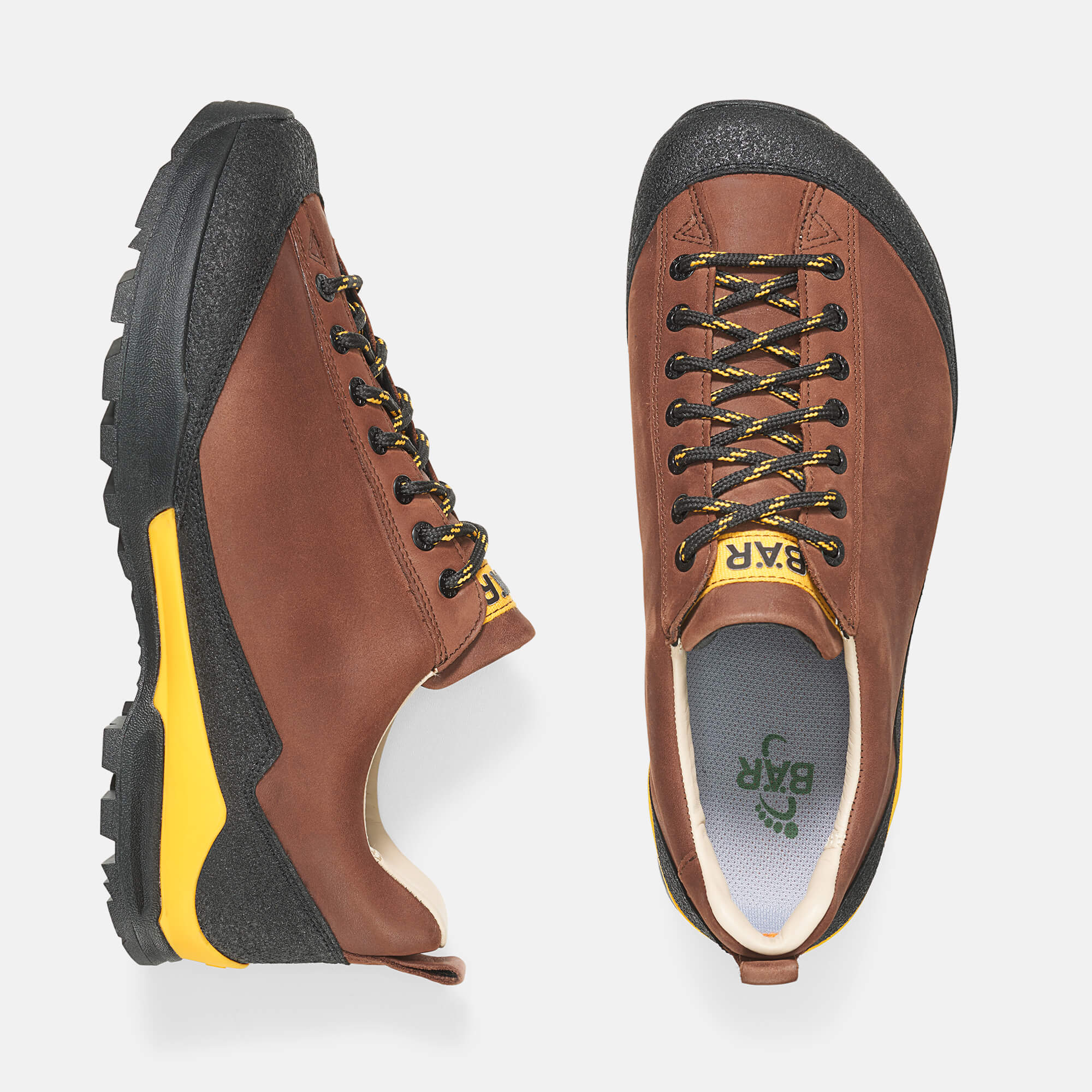 BÄR Schuhe Herrenschuhe Wanderschuhe Bergkomfort Wanderschuh dunkelbraun terracare® gewachstes Rindnappa wasserabweisend Ansicht von oben