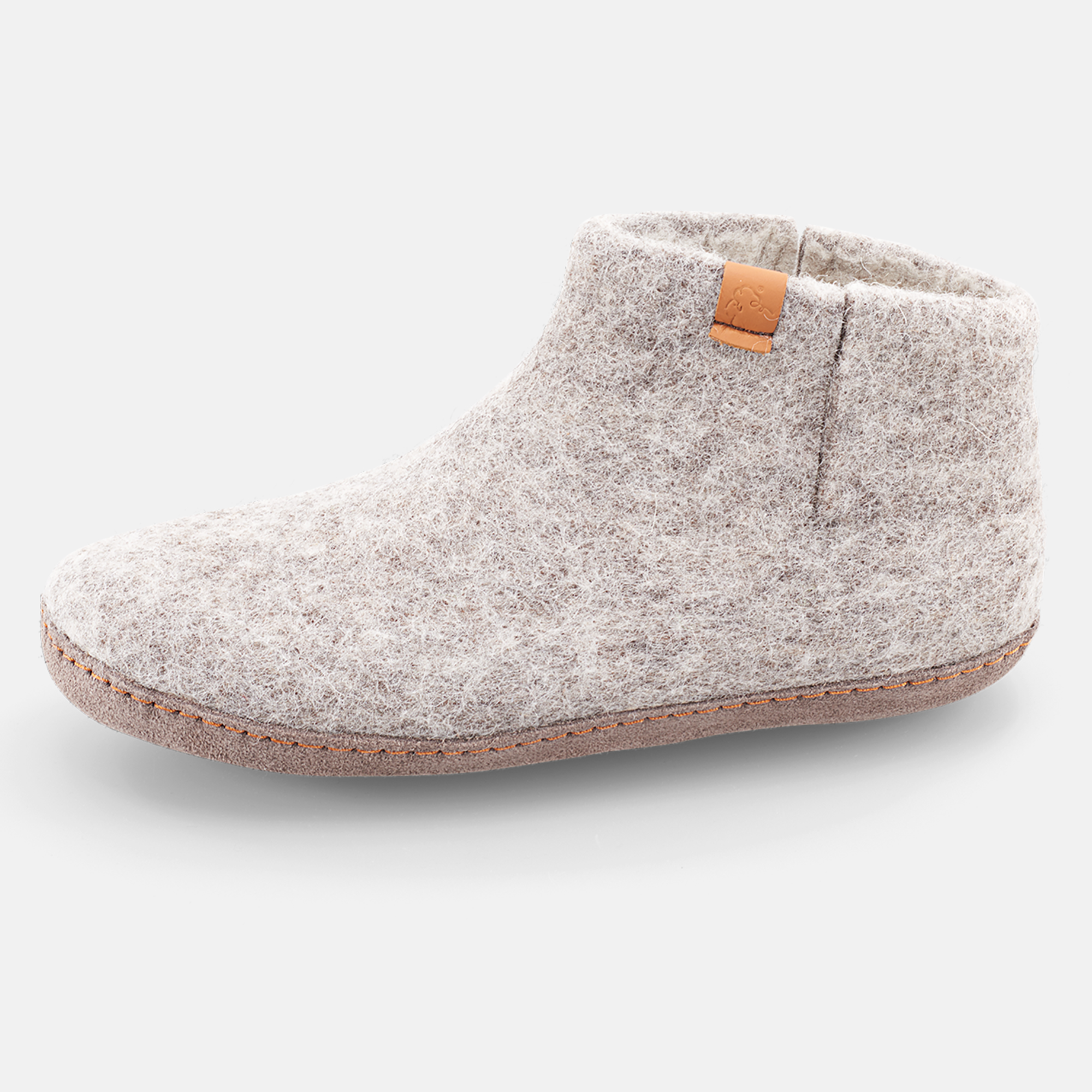 BÄR Schuhe Unisexschuhe Hausschuhe Tofvel grau Schurwolle Seitenansicht