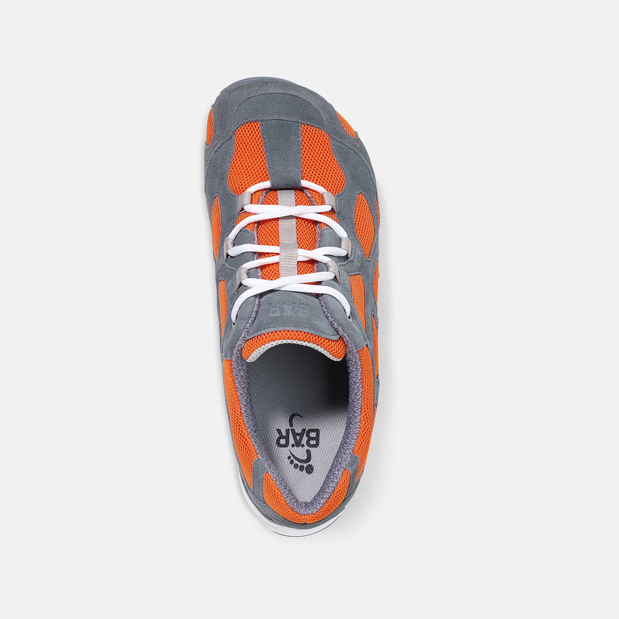 BÄR Schuhe Unisexschuhe Laufschuhe High Performance 2.5 grau/orange Rindveloursleder, Textil Ansicht von oben