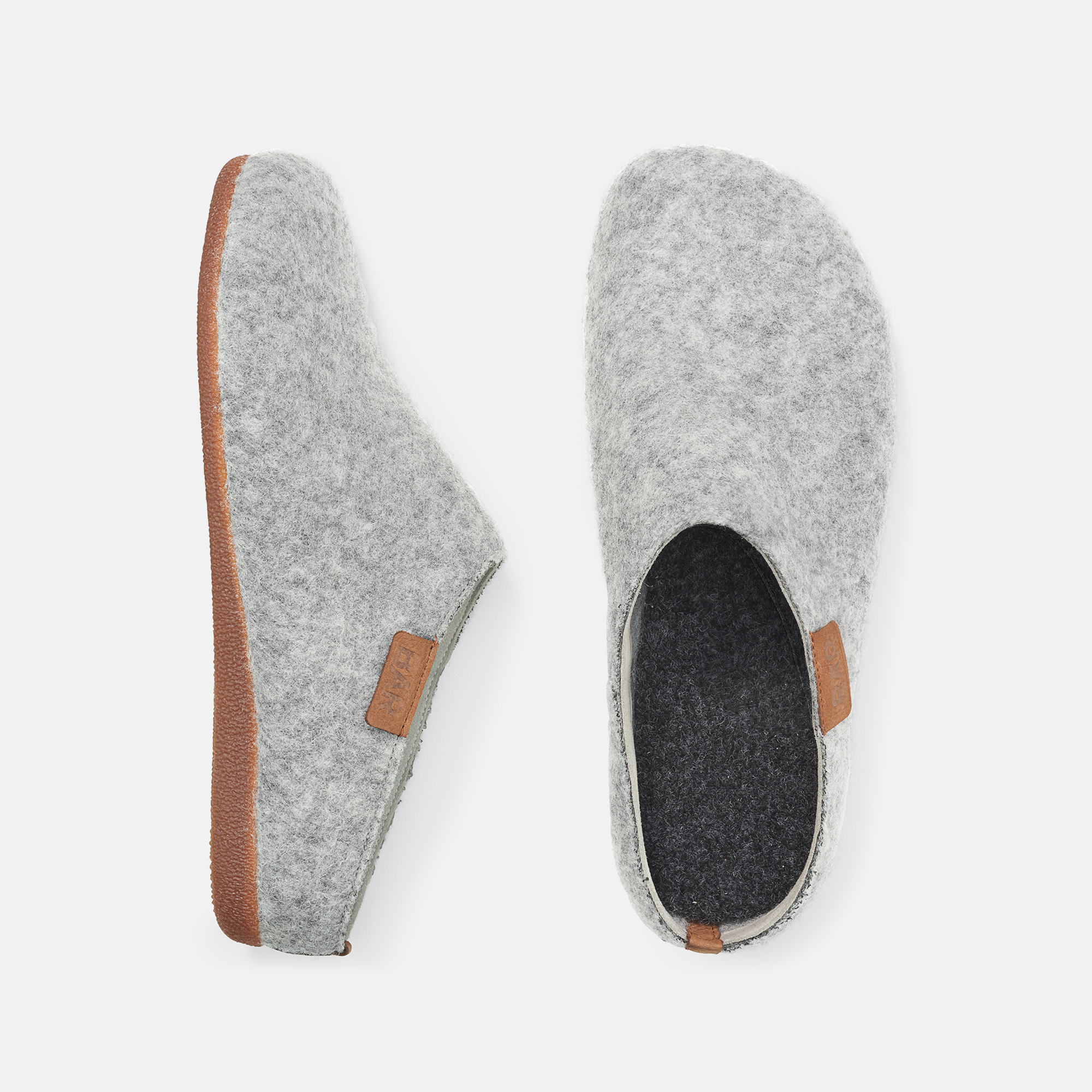 BÄR Schuhe Unisexschuhe Hausschuhe Hugo grau 75% Wolle, 25% Polyamid Ansicht von oben