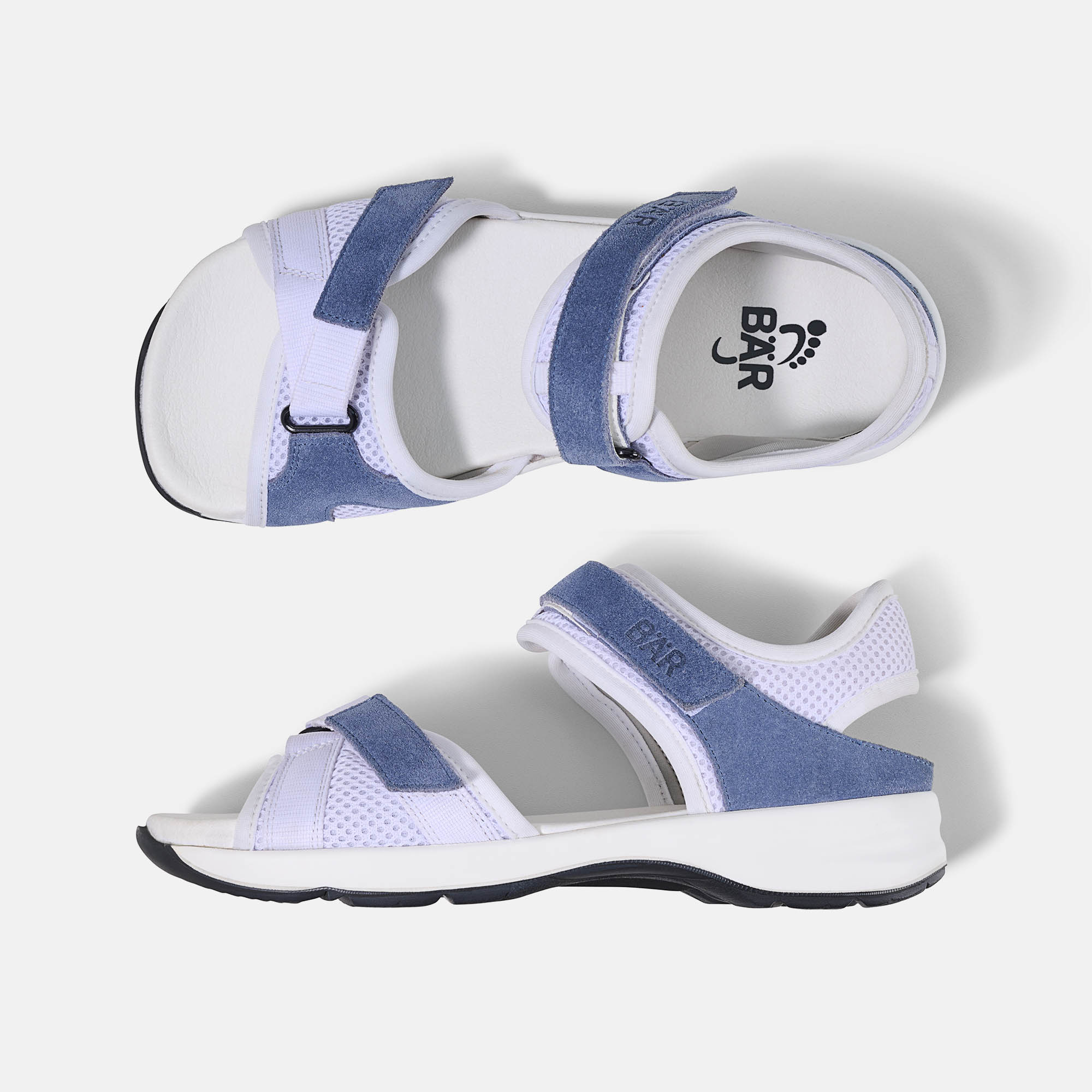 BÄR Schuhe Damenschuhe Alltag Jandia 2.0 weiß/jeans Textil, Kalbvelourleder,Neopren Ansicht von oben