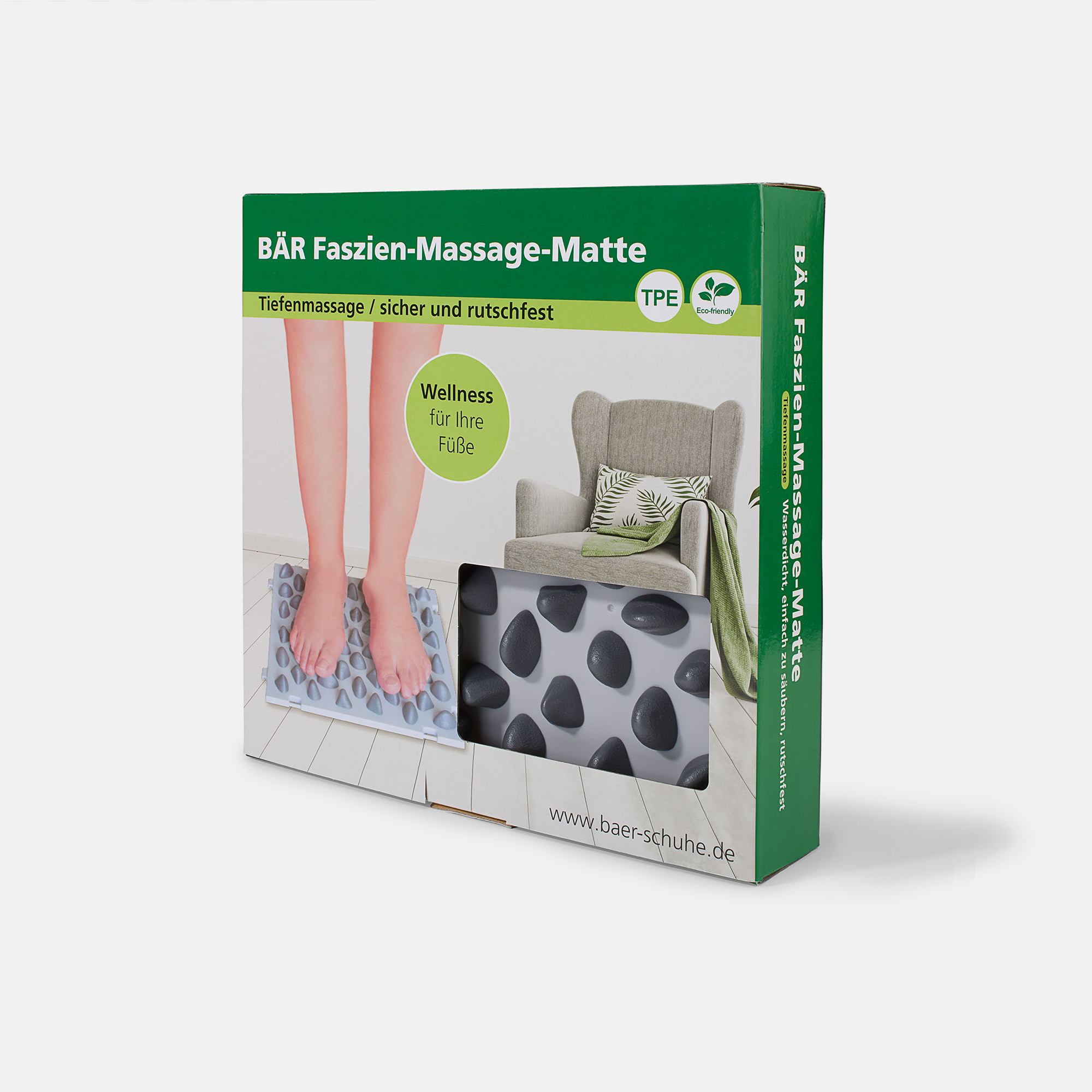 BÄR Schuhe BÄR Faszien-Massage-Matte grau Seitenansicht