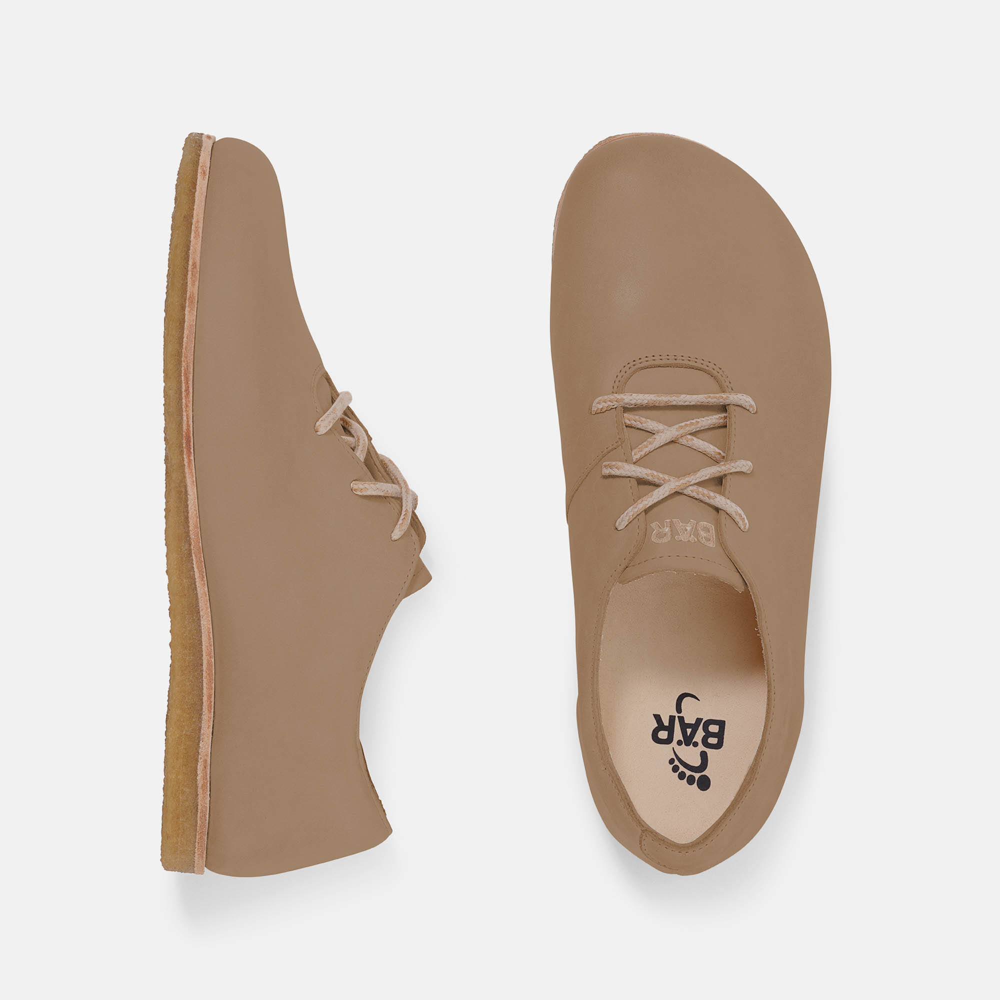 BÄR Schuhe Damenschuhe Freizeitschuhe Carey sand Rindnappaleder gewachst Ansicht von oben