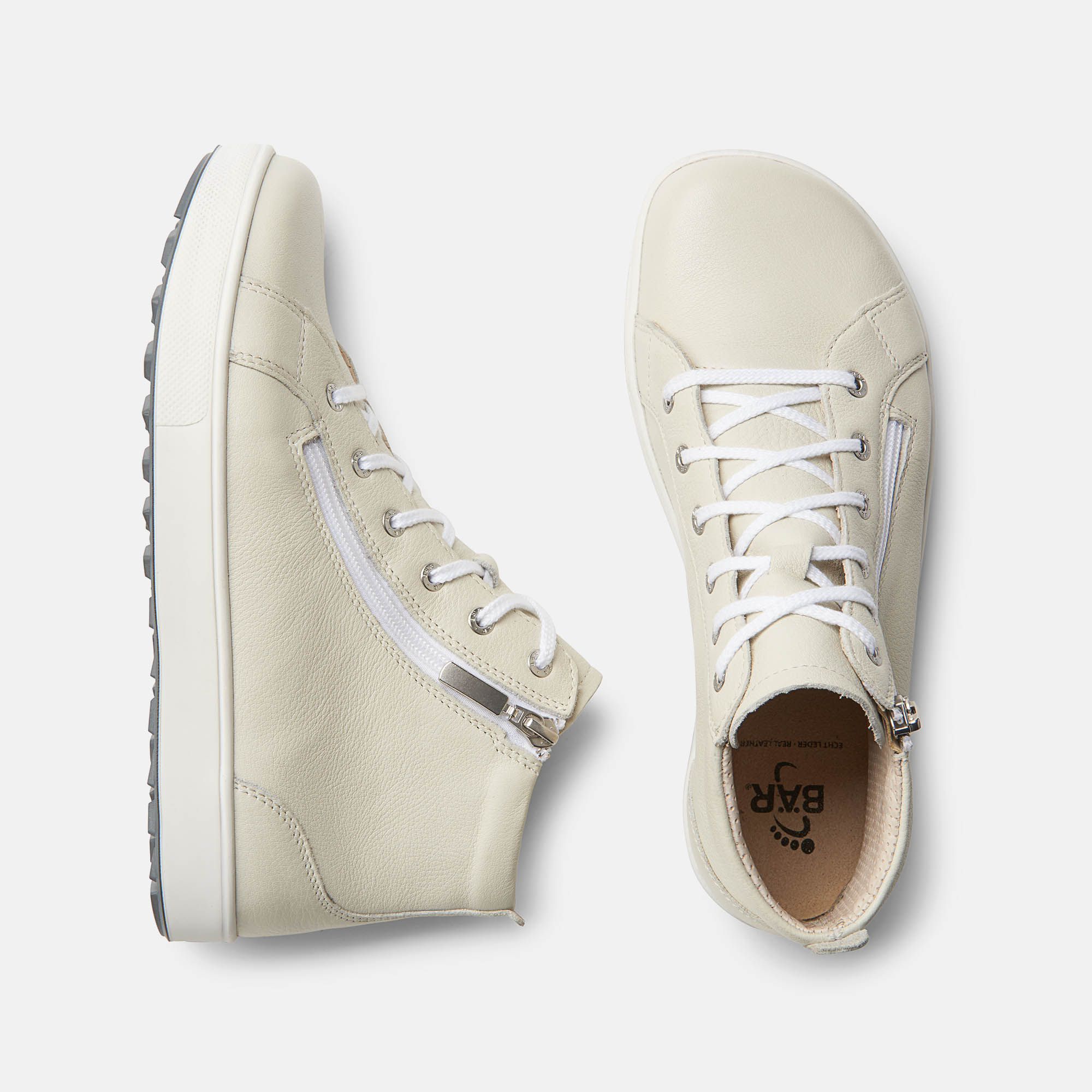 BÄR Schuhe Damenschuhe Freizeitschuhe Anja offwhite Rindnappaleder Ansicht von oben