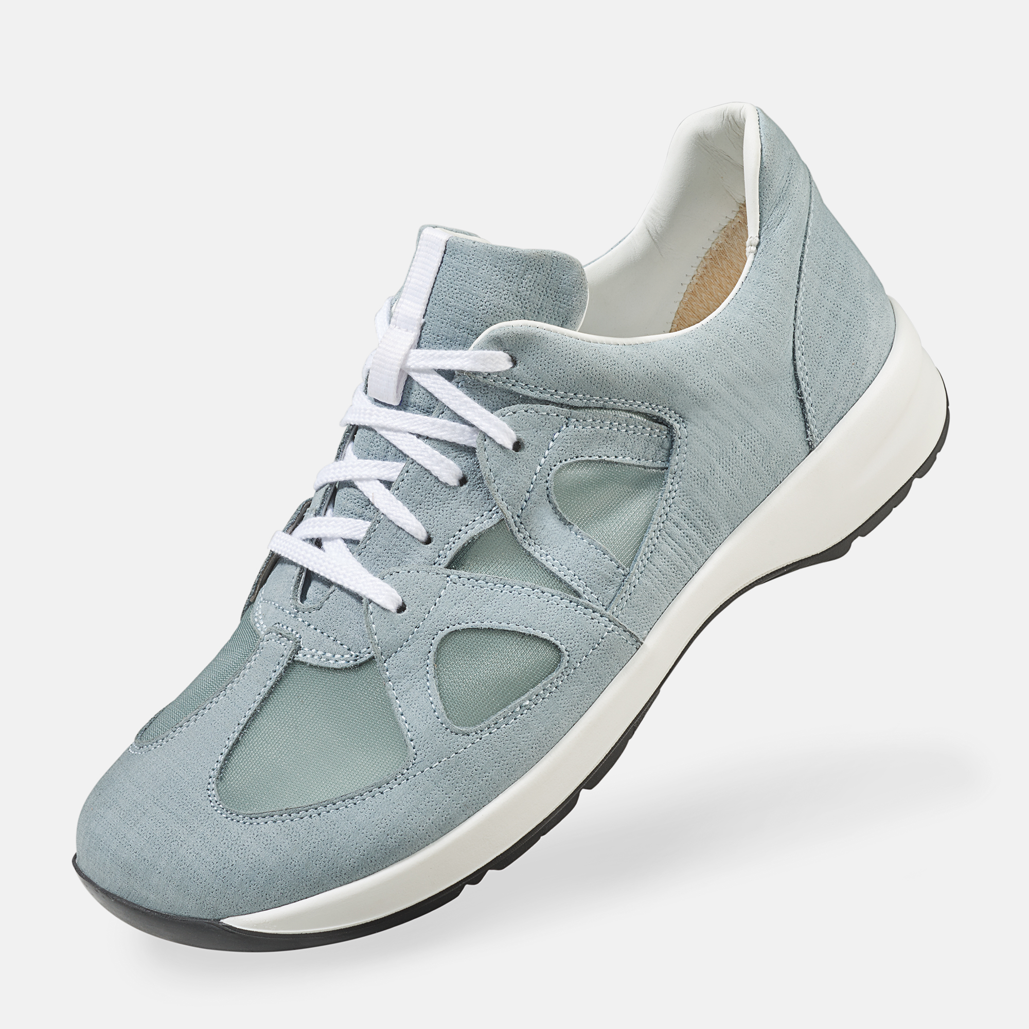 BÄR Schuhe Damenschuhe Freizeitschuhe Kayla hellblau Kalbveloursleder geprägt, Textil Produktbild