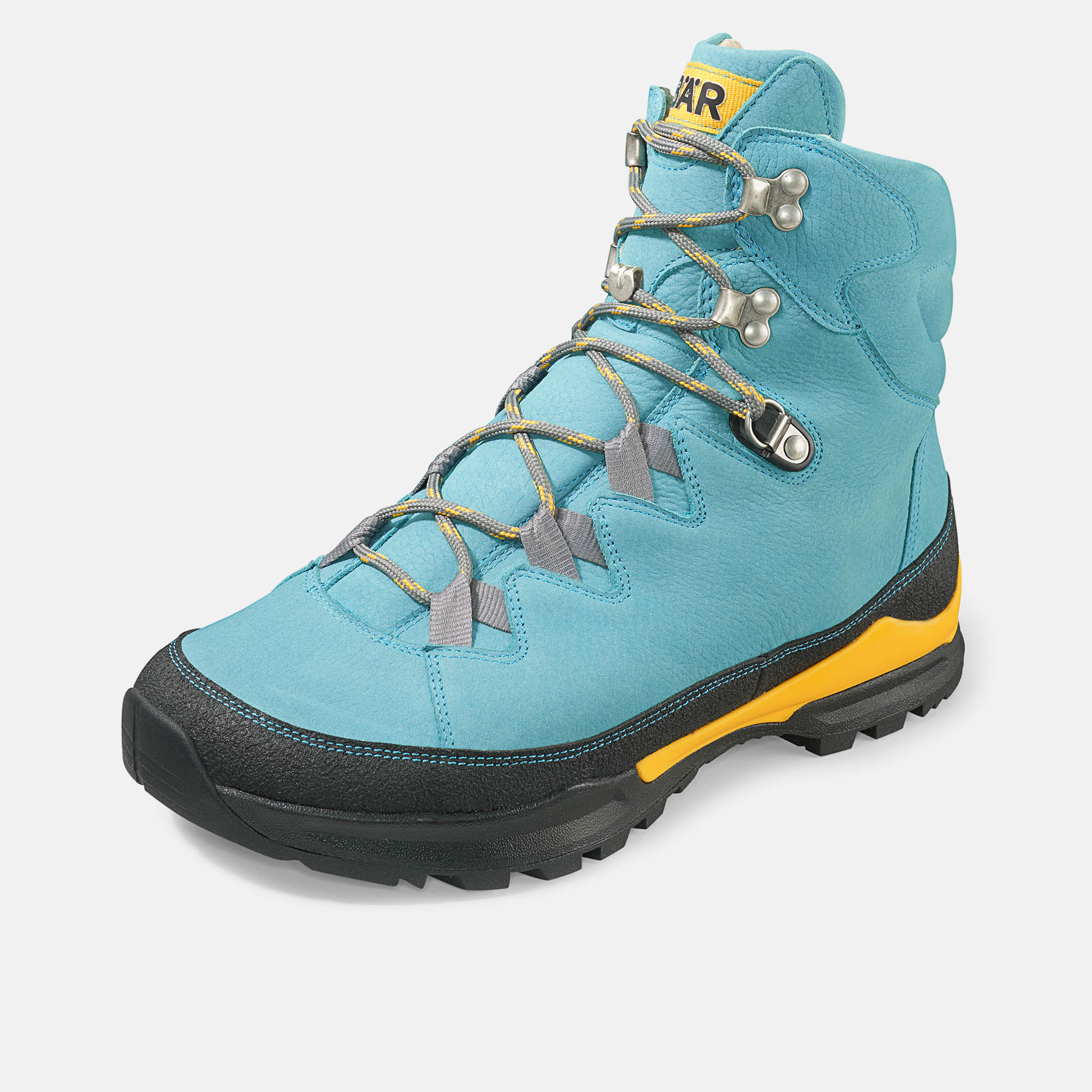 BÄR Schuhe Damenschuhe Wanderstiefel Bergkomfort Wanderstiefel 2.0 türkis/orange terracare® Rindnubuk wasserabweisend Produktbild