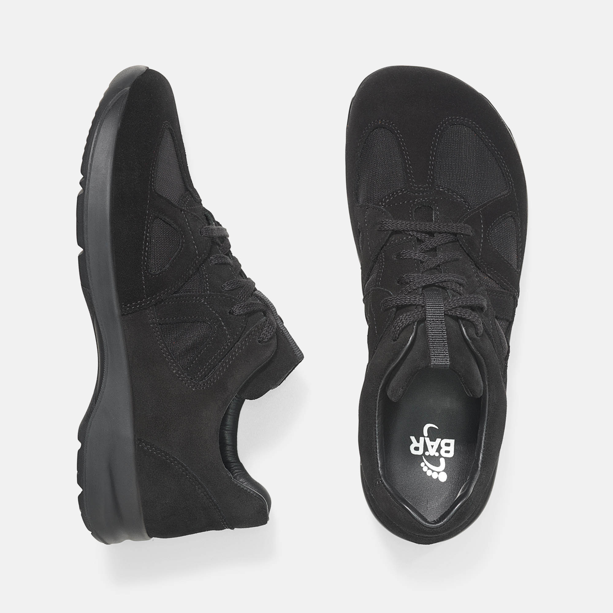 BÄR Schuhe Damenschuhe Freizeitschuhe Kayla schwarz Kalbnappaleder, Textil Ansicht von oben