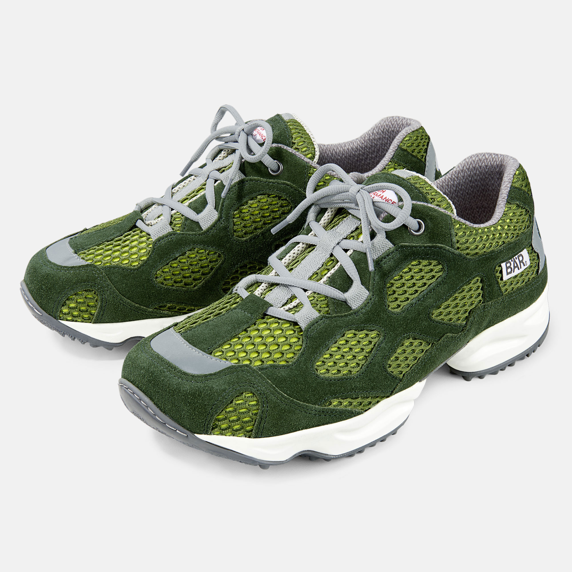 BÄR Schuhe Unisexschuhe Laufschuhe High Performance 2.5 oliv/gelb Mesh, Synthetisches Leder, Kalbveloursleder Hauptbild