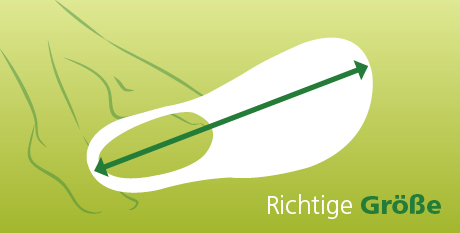 Darstellung der korrekten Fußvermessung für die passende Schuhgröße