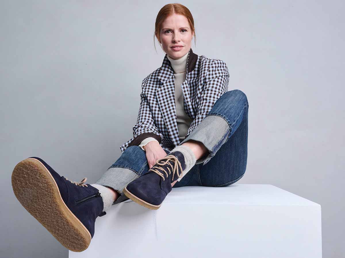 BÄR Schuhe Damenschuhe Freizeitschuhe Shay dunkelblau Rindnubukleder Emotionsbild