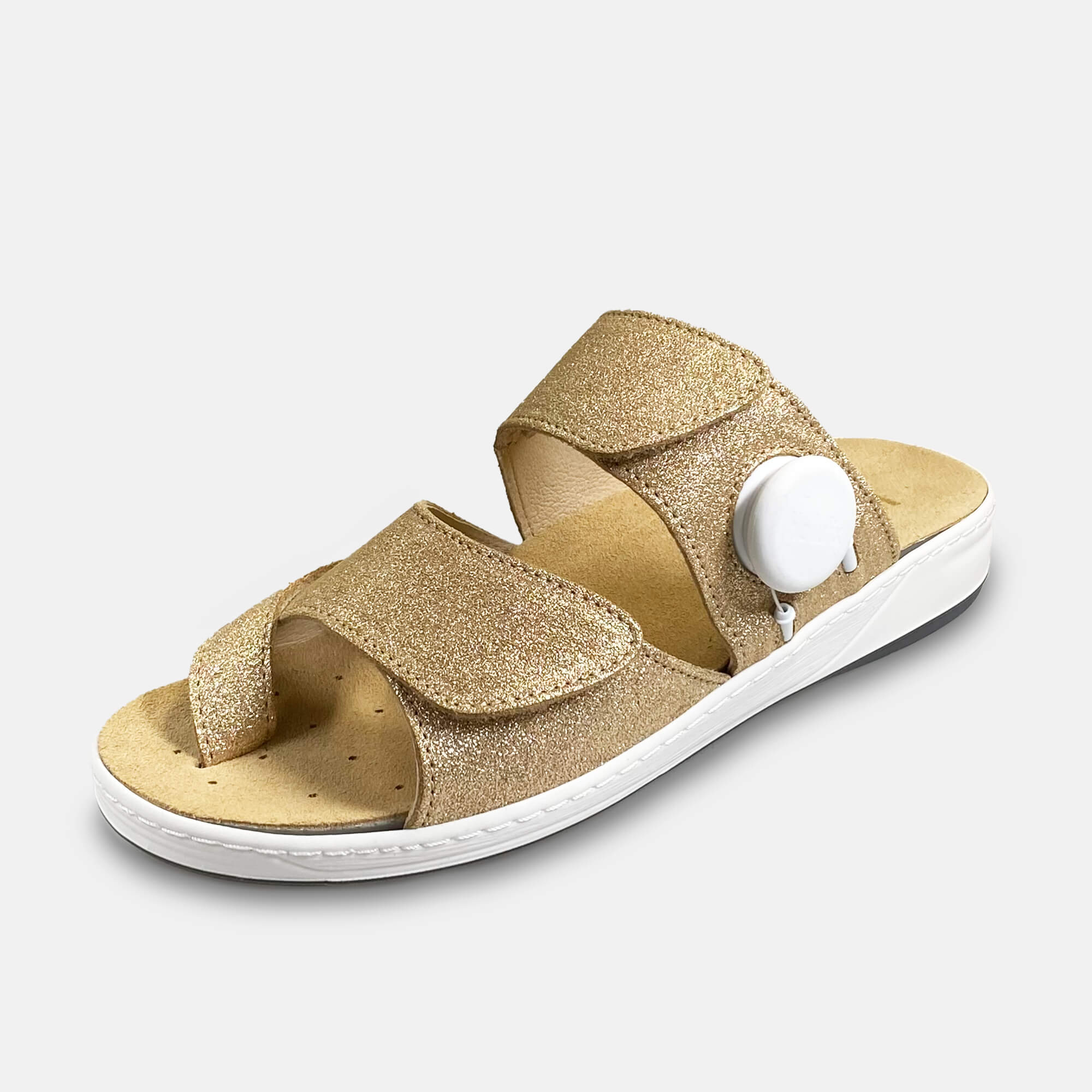 BÄR Schuhe Damenschuhe SunGo mit Hallufix gold Rindveloursleder Produktbild