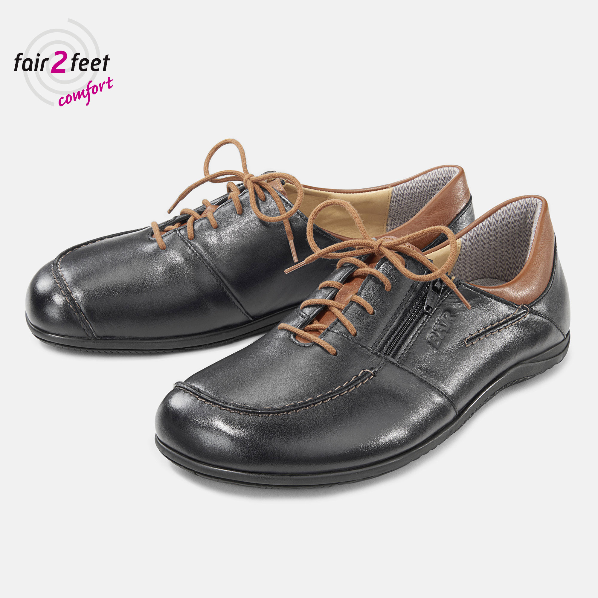 BÄR Schuhe Damenschuhe Freizeitschuhe Jolanda schwarz/braun Kalbnappaleder Hauptbild