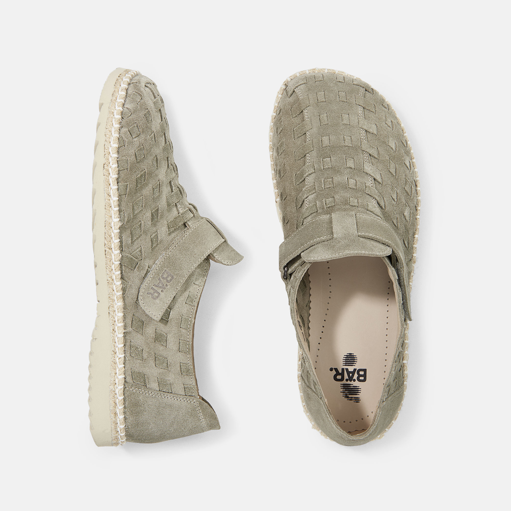 BÄR Schuhe Herrenschuhe Freizeitschuhe Trenzo stein Kalbveloursleder Ansicht von oben